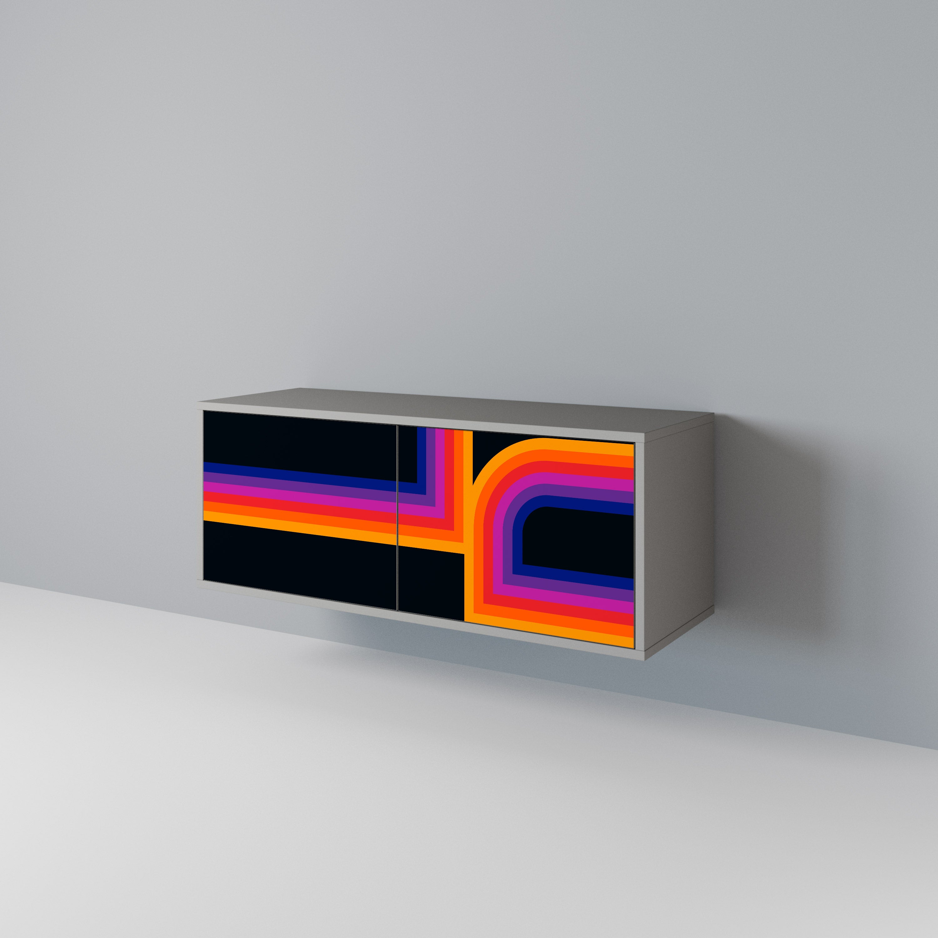 BLINDED BY THE LIGHTS Kompaktes 2-türiges TV-Lowboard