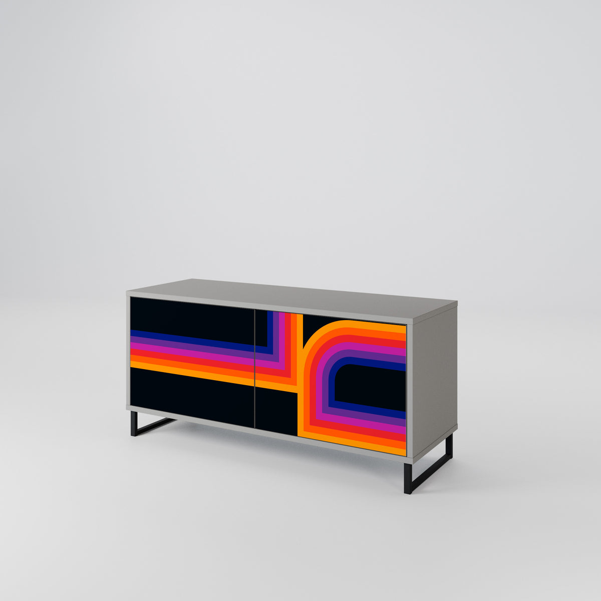 BLINDED BY THE LIGHTS Compact 2-Door TV Cabinet