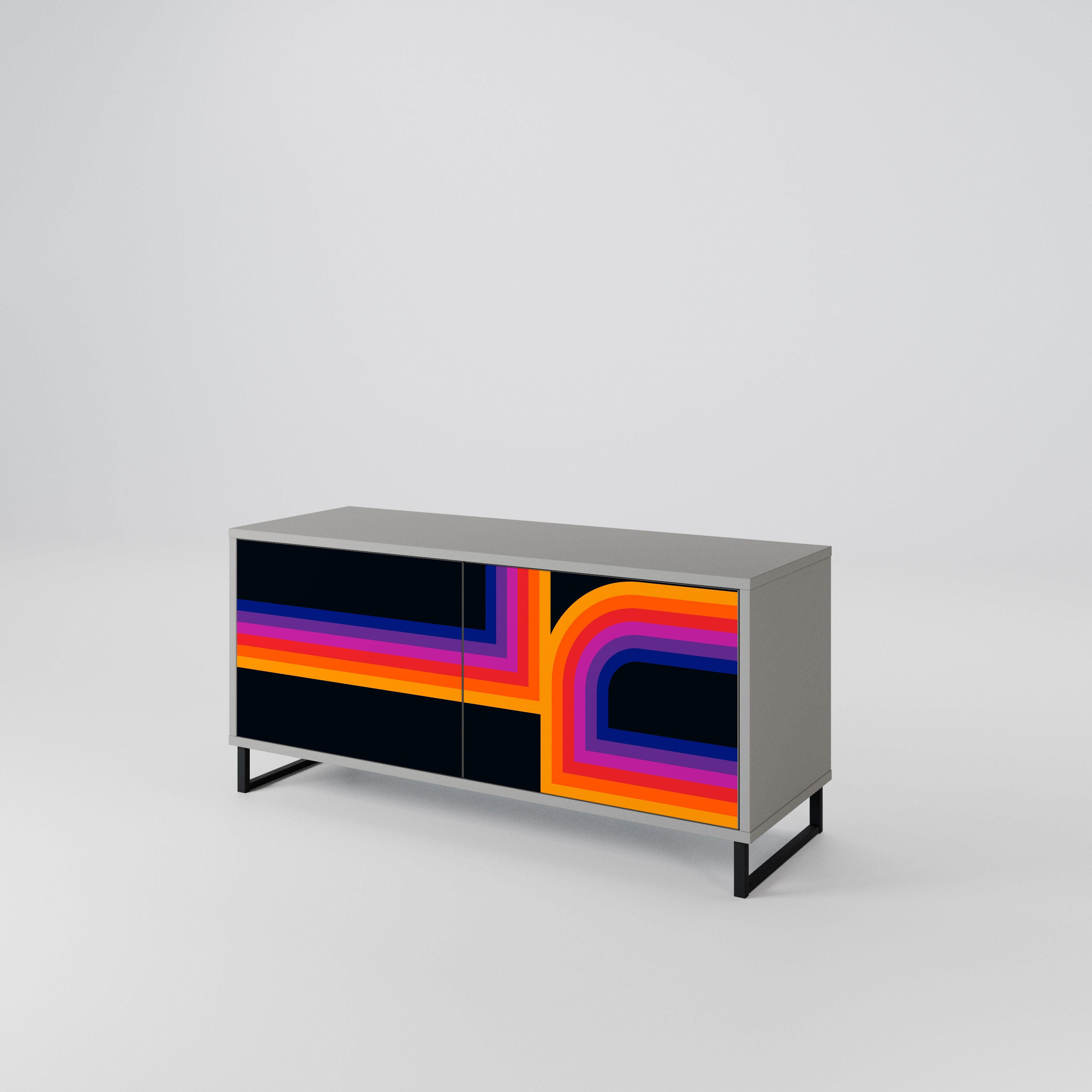 BLINDED BY THE LIGHTS Kompaktes 2-türiges TV-Lowboard