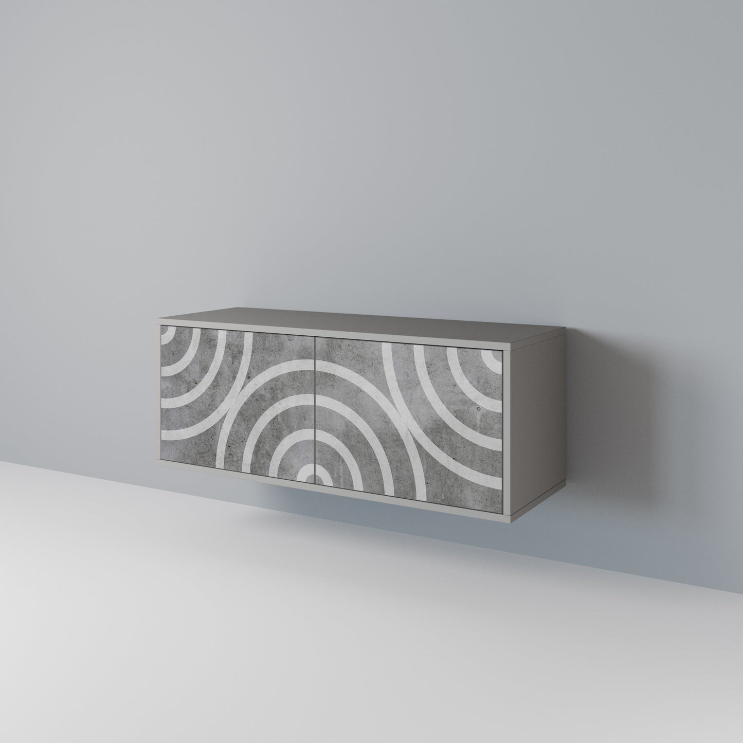 CIRCLE CONCRETE Kompaktes 2-türiges TV-Lowboard