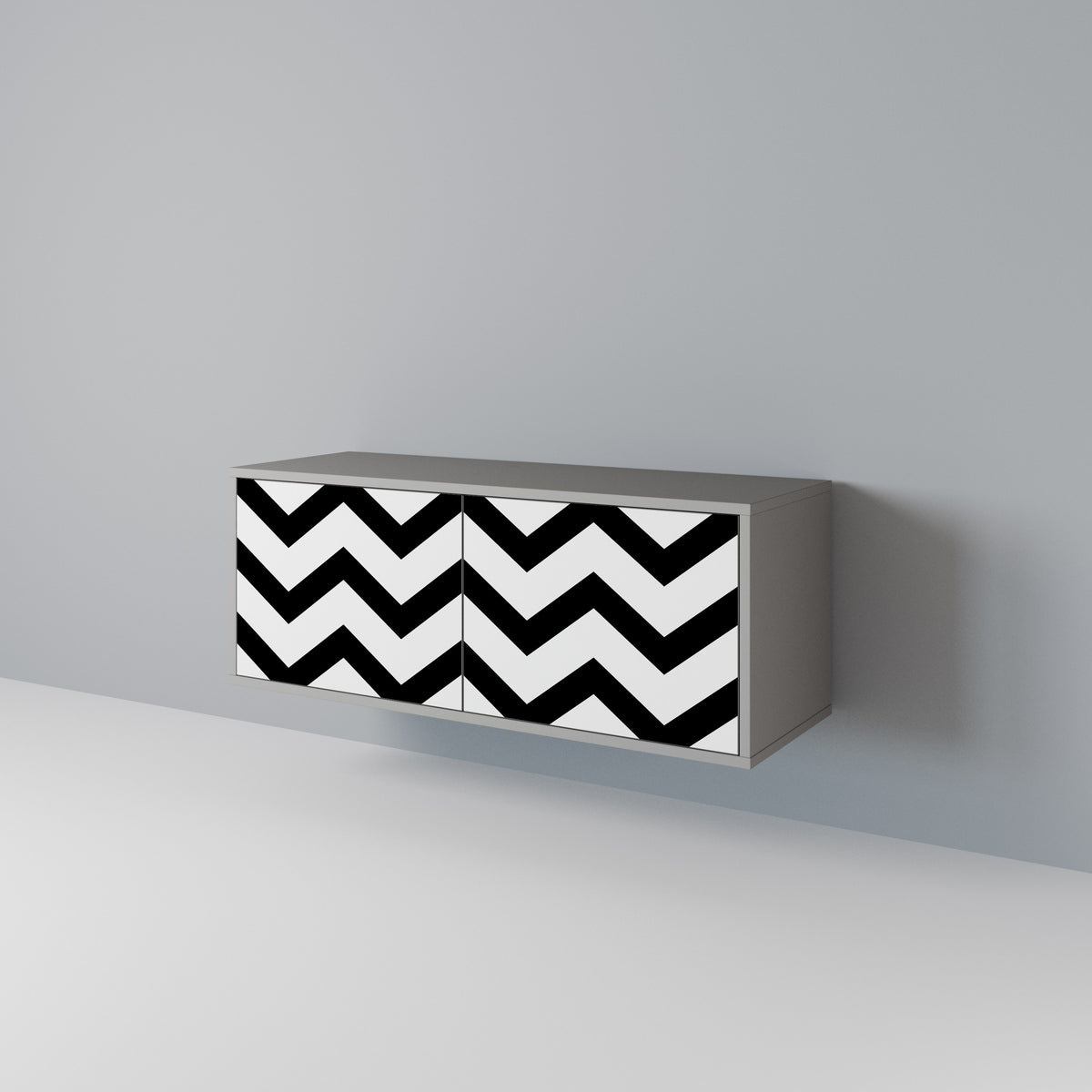 CLASSIC ZIG ZAG Kompaktes 2-türiges TV-Lowboard