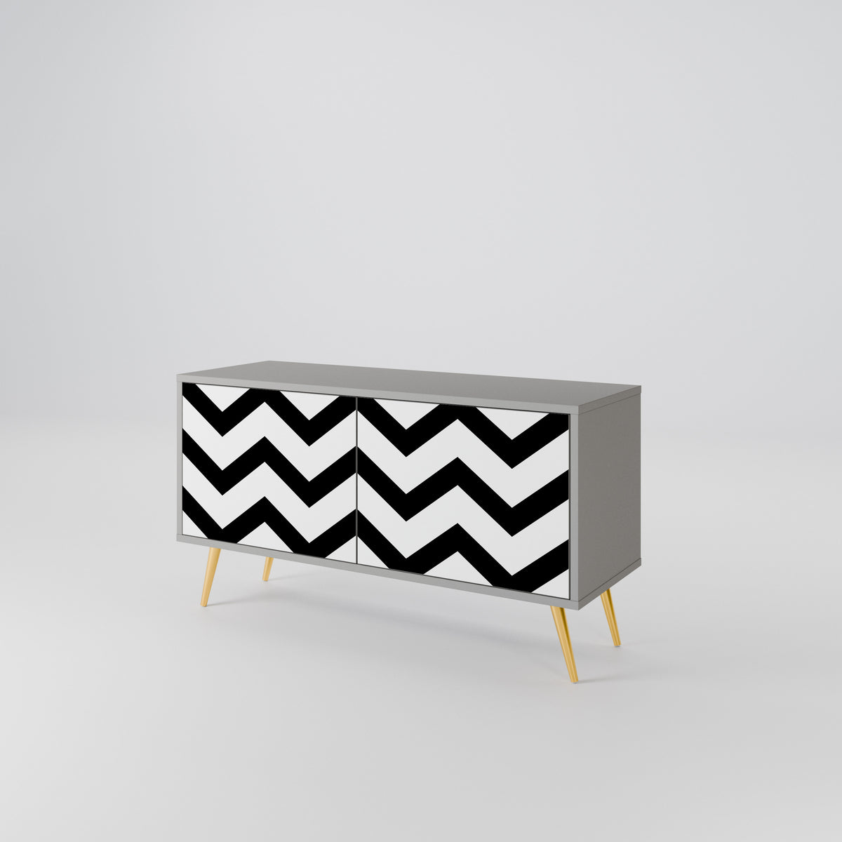 CLASSIC ZIG ZAG Kompaktes 2-türiges TV-Lowboard