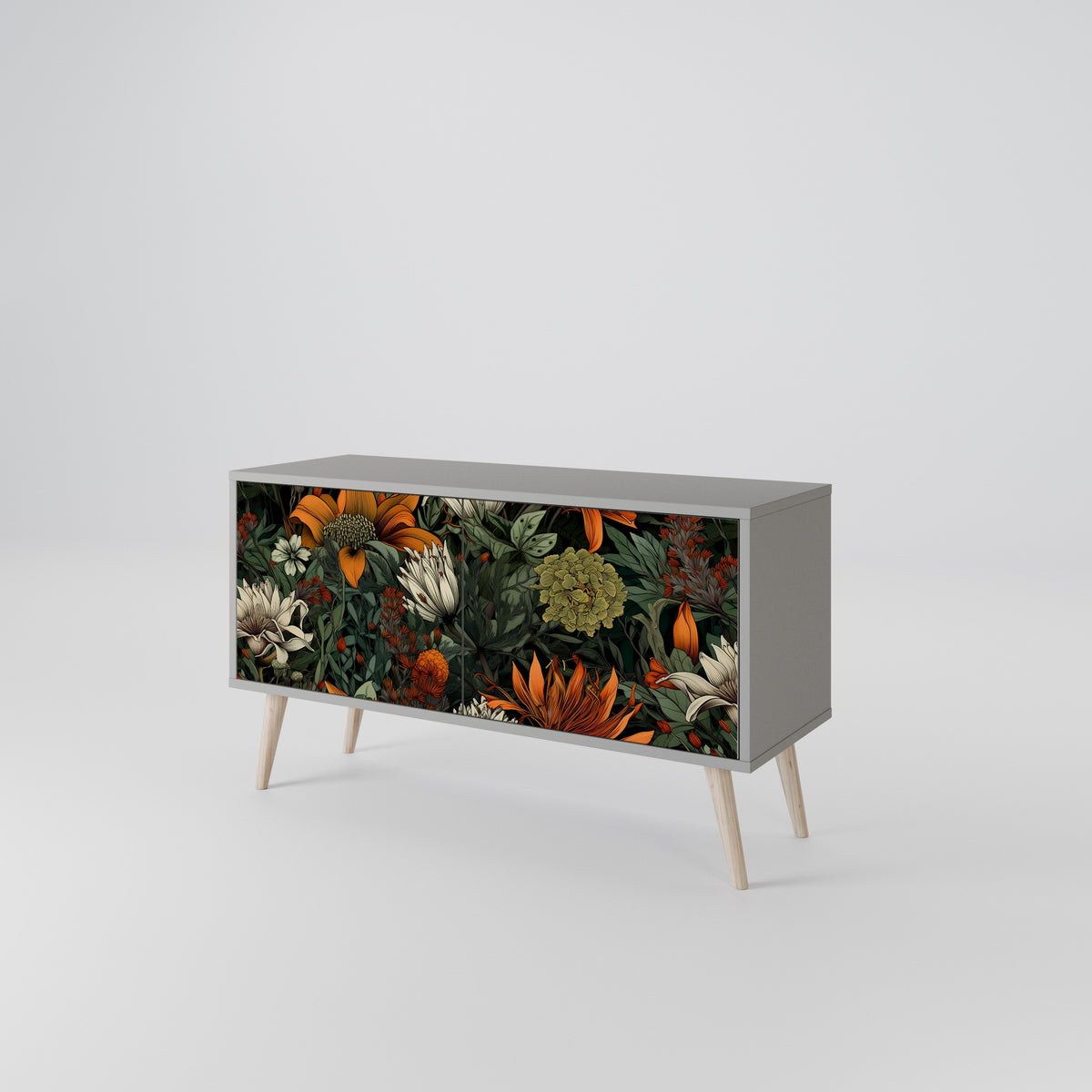 MIDNIGHT SPROUT Compact 2-Door TV Cabinet