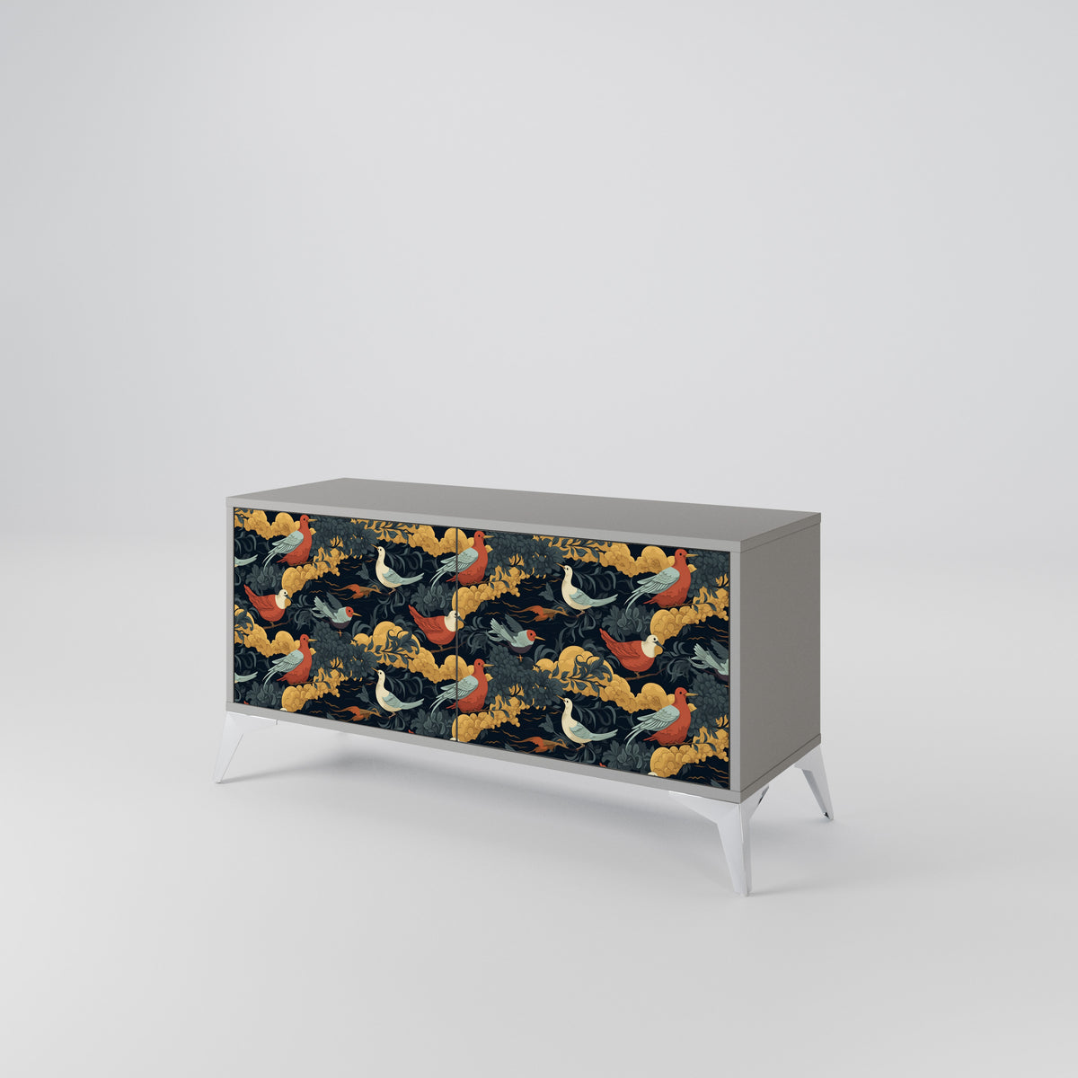 FOWLY DAZE Compact 2-Door TV Cabinet
