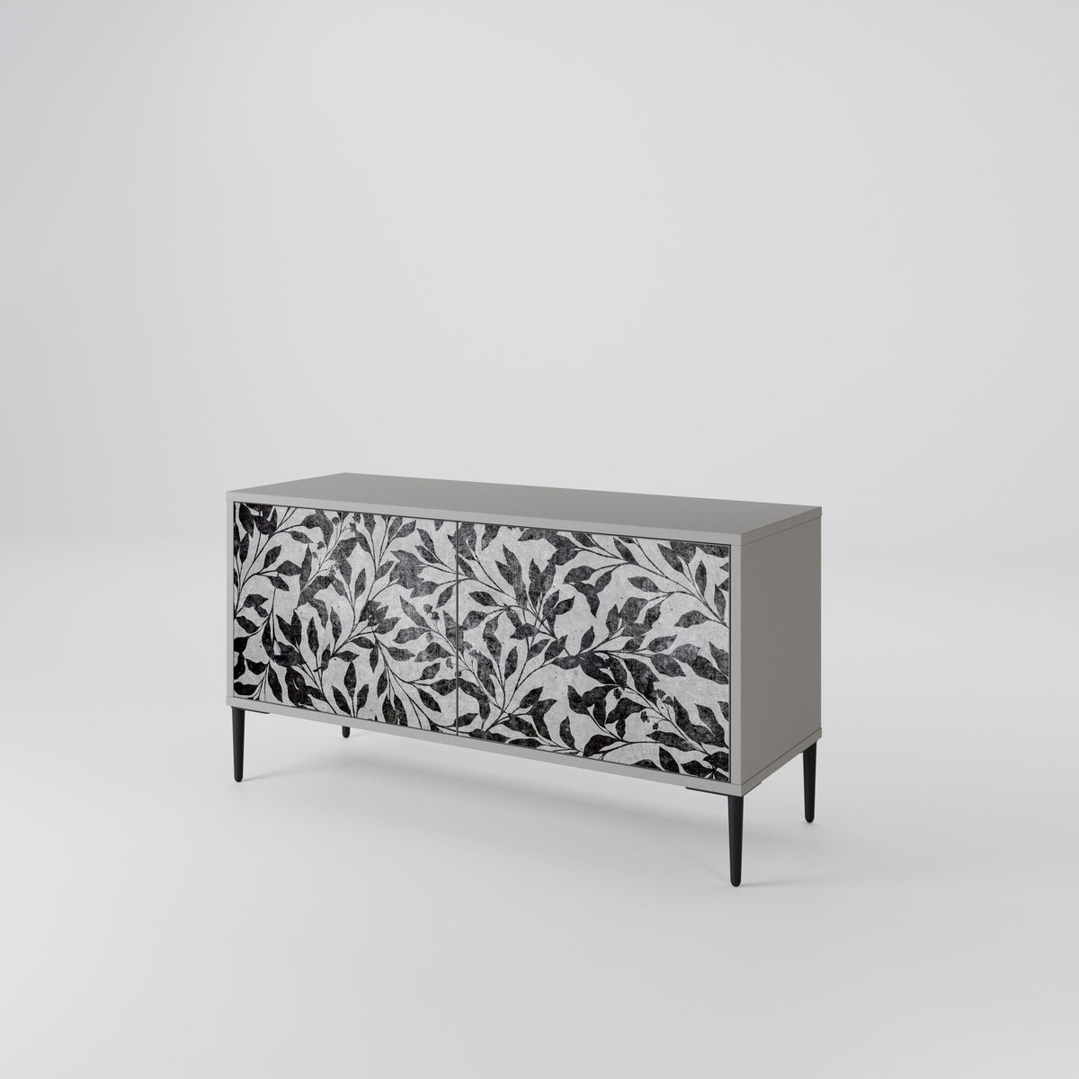 CHARCOAL SPROUT Compact 2-Door TV Cabinet