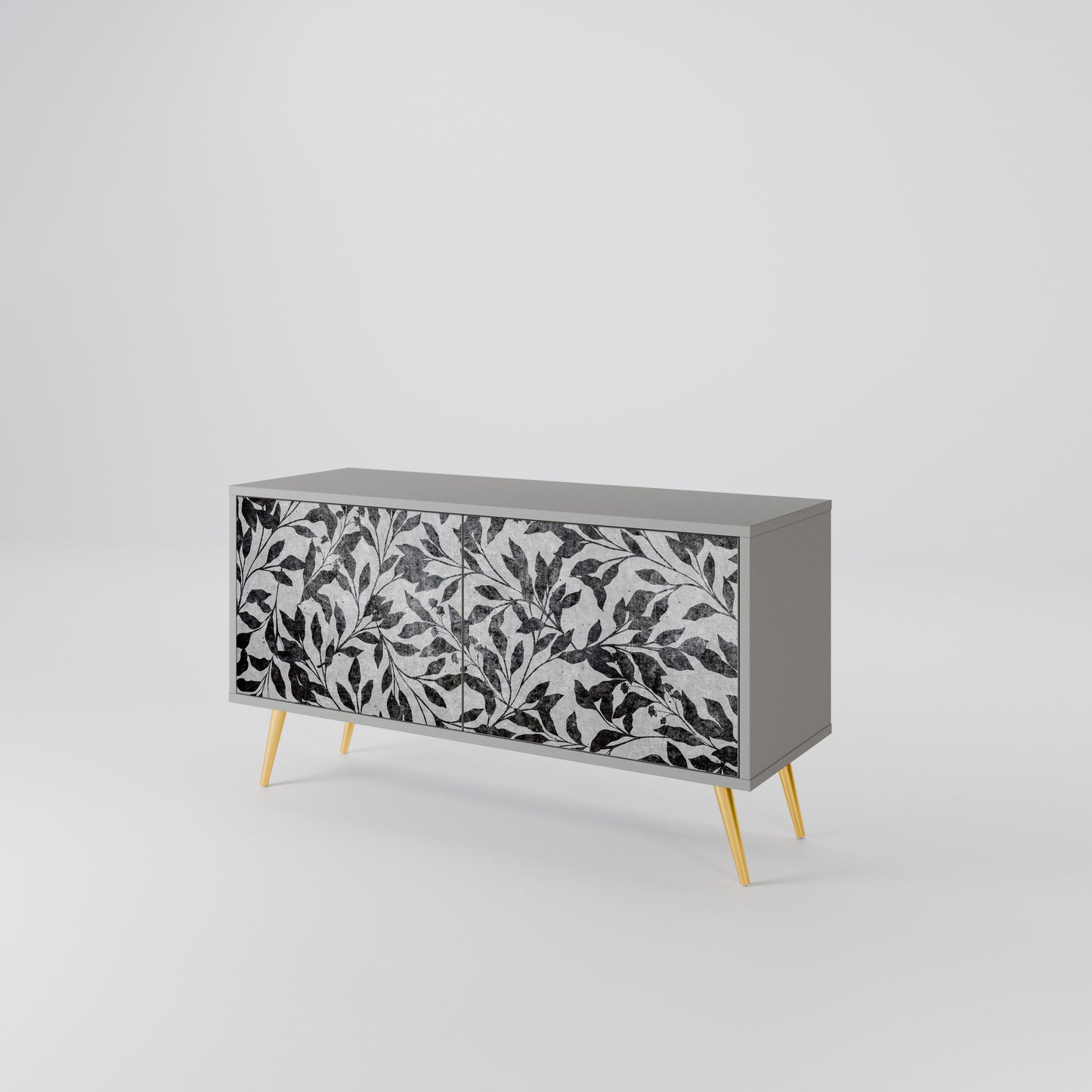 CHARCOAL SPROUT Kompaktes 2-türiges TV-Lowboard
