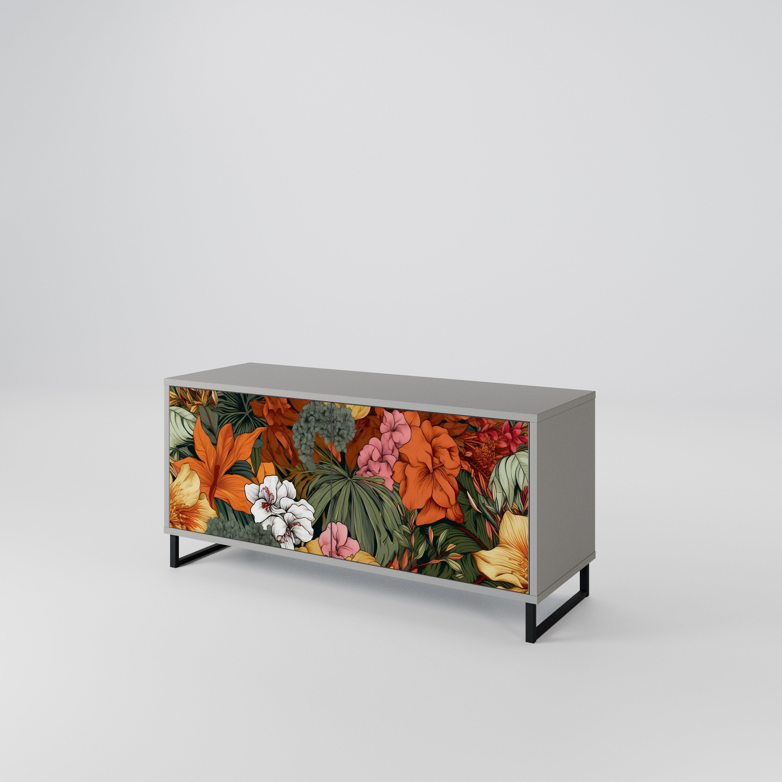 RADIANT FLORA Compact 2-Door TV Cabinet
