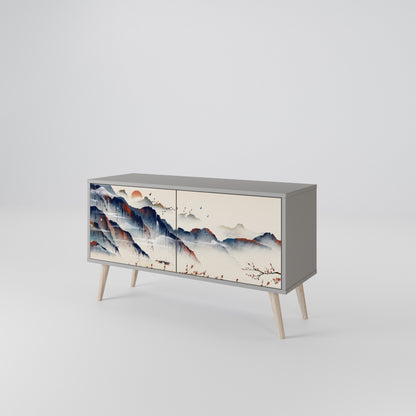 JAPANESE LANDSCAPE Kompaktes 2-türiges TV-Lowboard