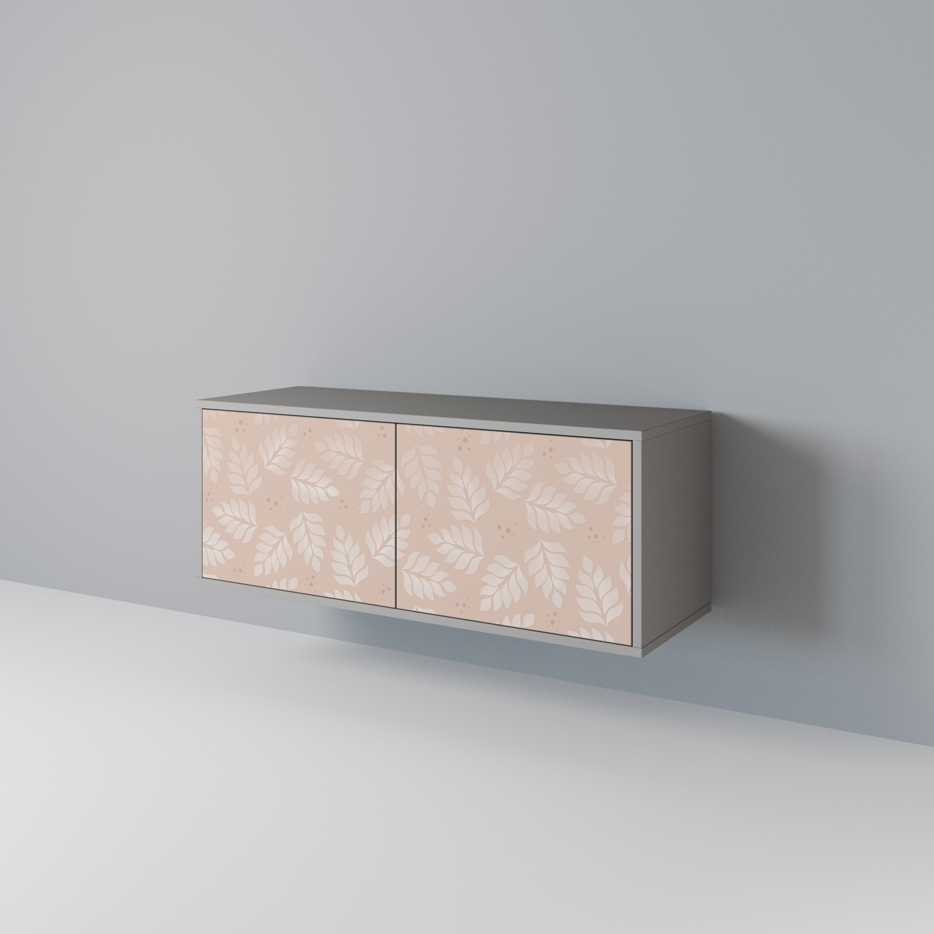 LEAVES ON BEIGE Kompaktes 2-türiges TV-Lowboard
