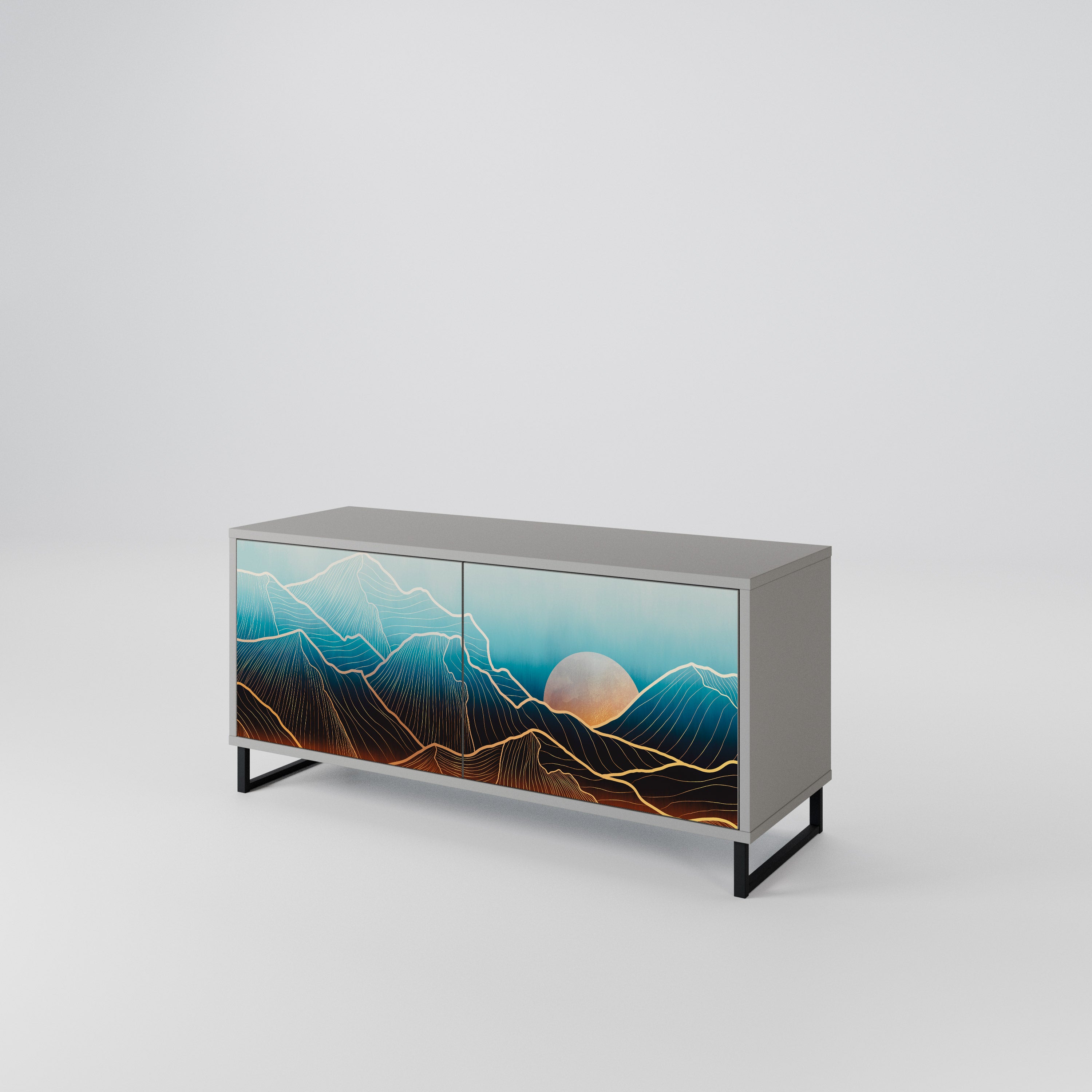 LUNAR SECRETS Kompaktes 2-türiges TV-Lowboard