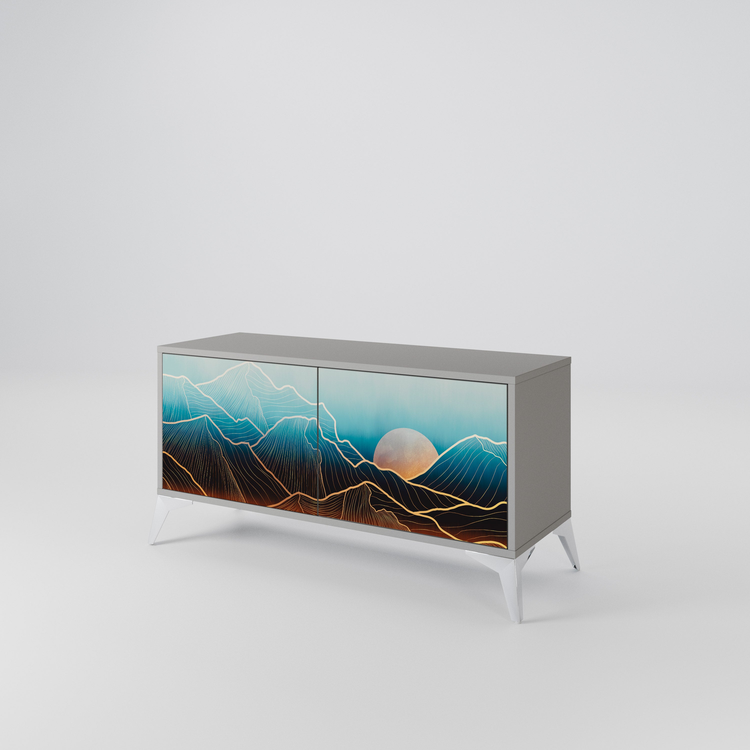 LUNAR SECRETS Kompaktes 2-türiges TV-Lowboard