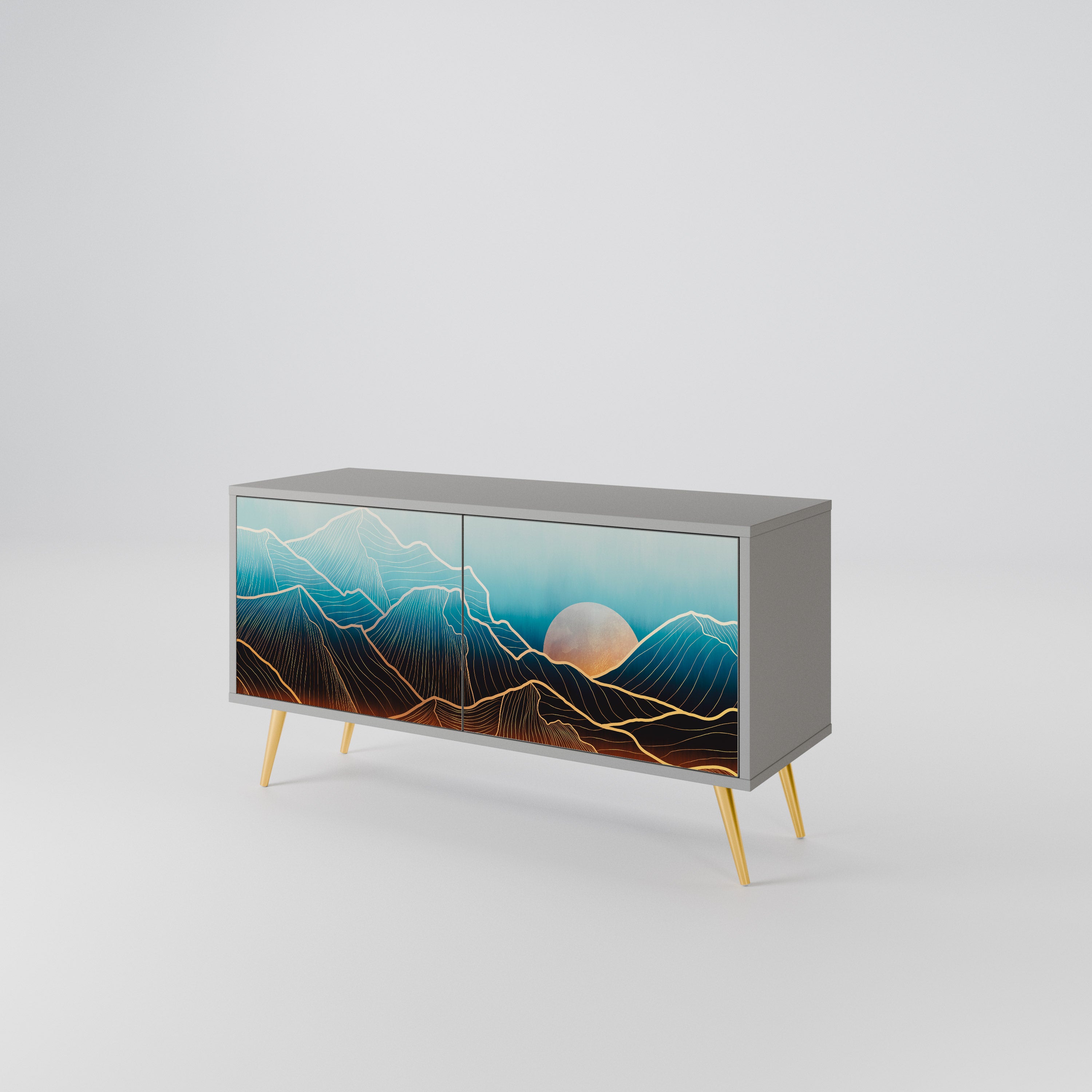 LUNAR SECRETS Kompaktes 2-türiges TV-Lowboard