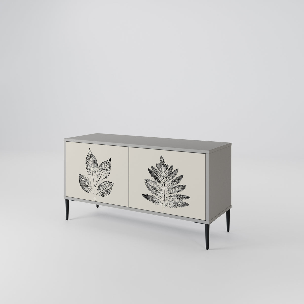 LEAFY STAMPS Compact 2-Door TV Cabinet