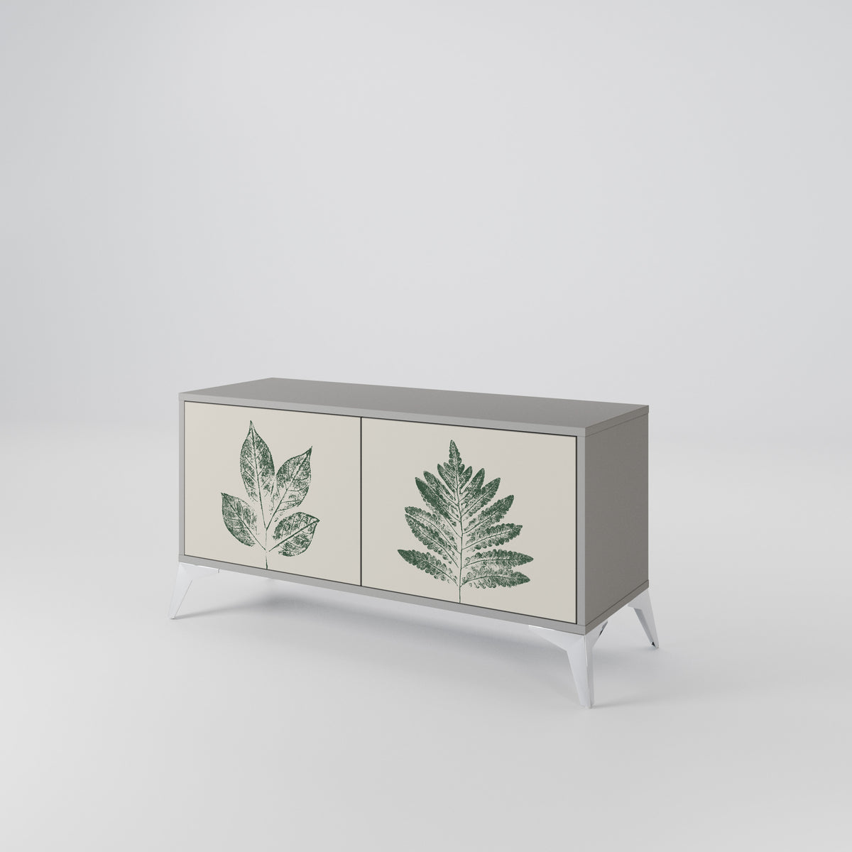 GREEN LEAFY STAMPS Kompaktes 2-türiges TV-Lowboard