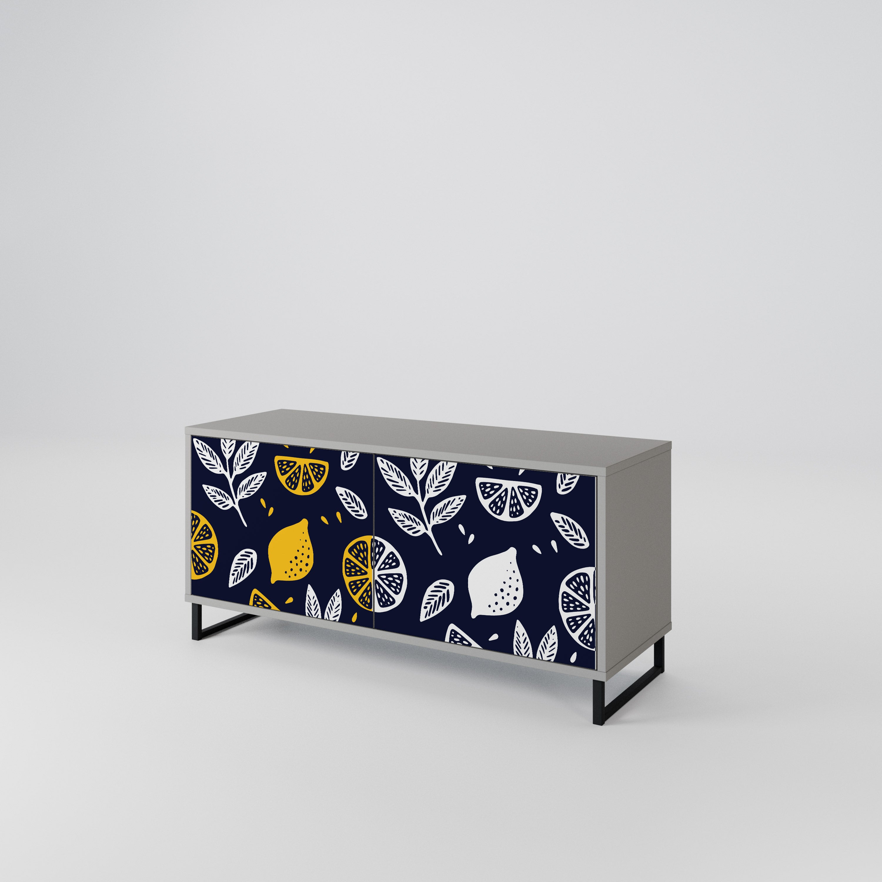 CITRUS BLACK AND WHITE Kompaktes 2-türiges TV-Lowboard