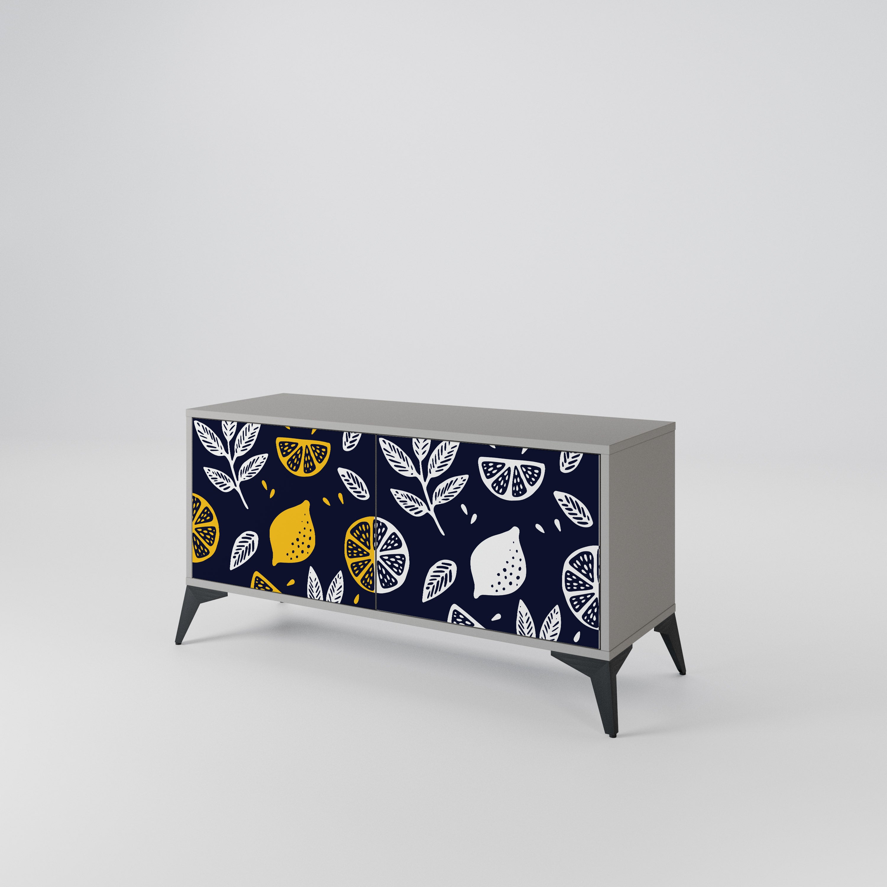 CITRUS BLACK AND WHITE Kompaktes 2-türiges TV-Lowboard