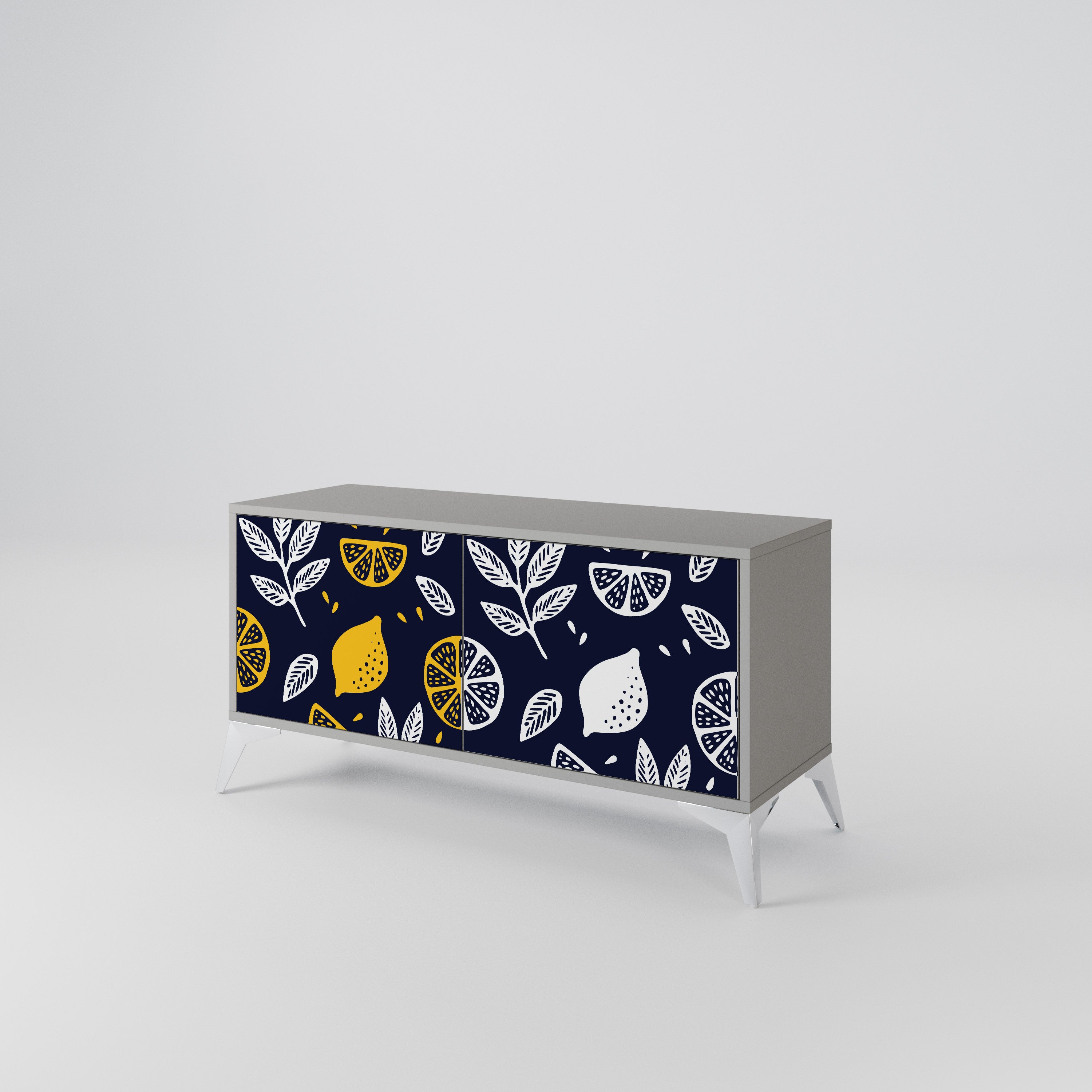 CITRUS BLACK AND WHITE Kompaktes 2-türiges TV-Lowboard