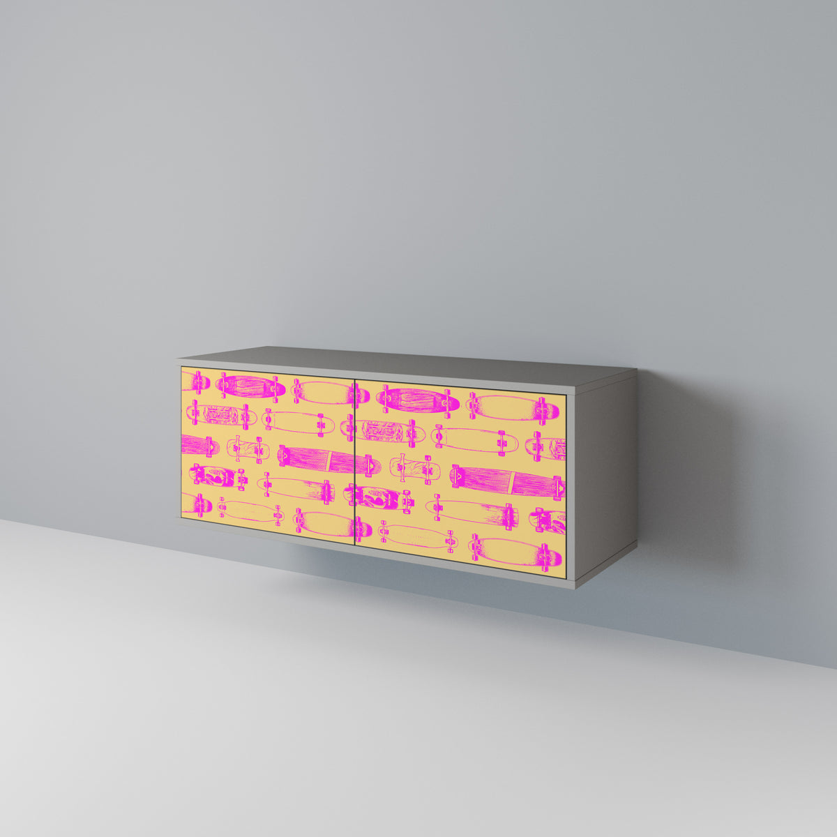 SKATEBOARD ARTISTRY Kompaktes 2-türiges TV-Lowboard
