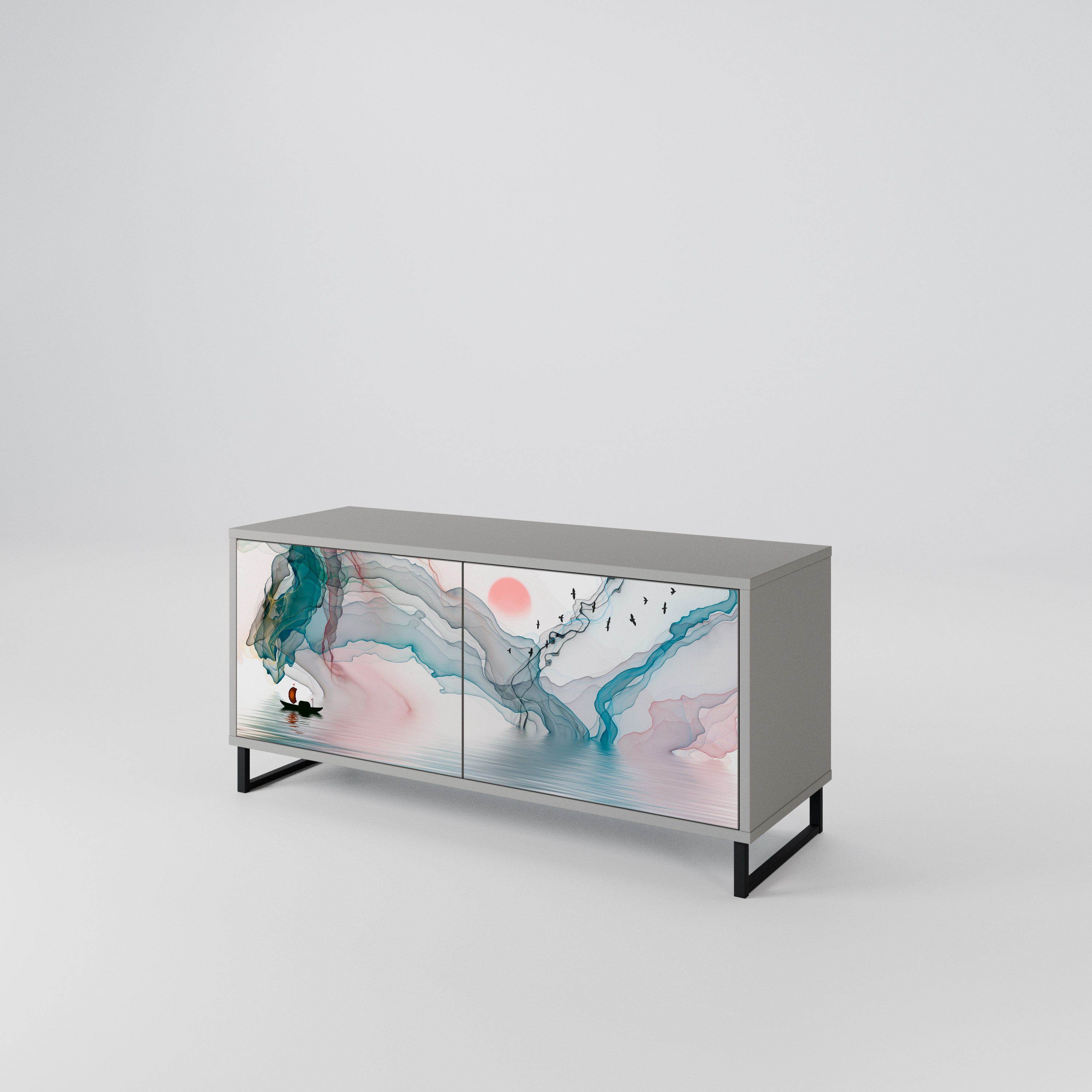 VELVET CROSSING Compact 2-Door TV Cabinet