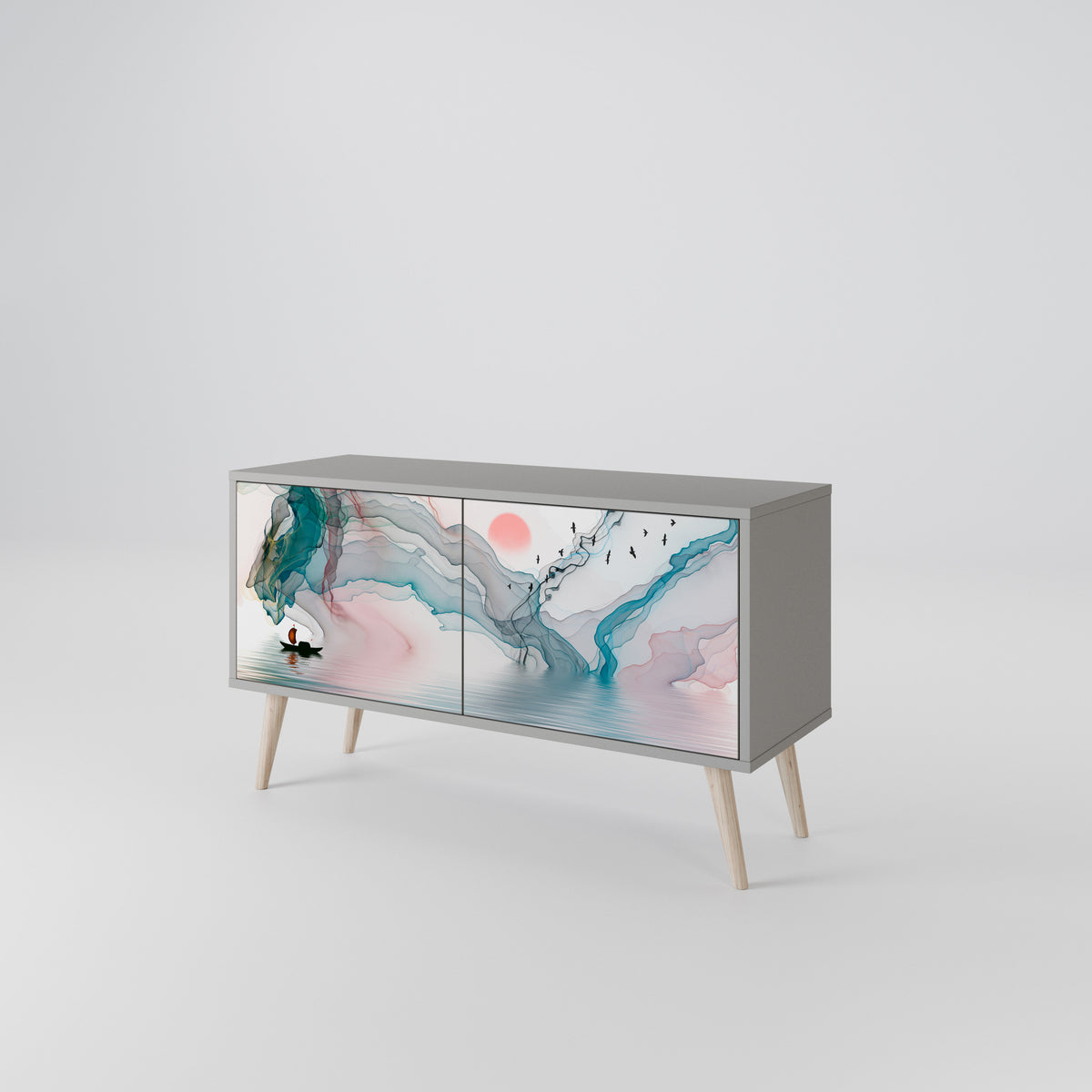 VELVET CROSSING Compact 2-Door TV Cabinet