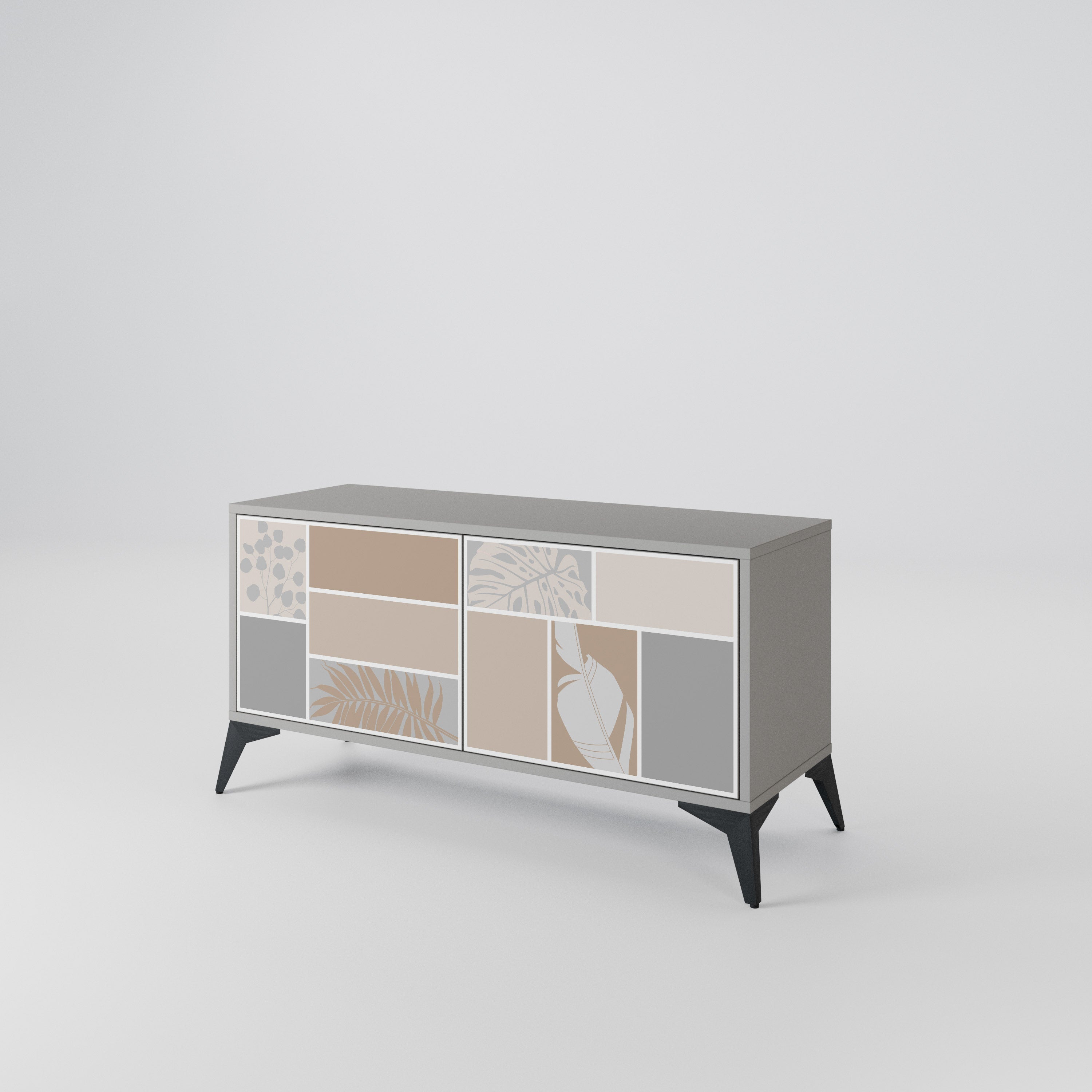 TROPICAL SHAPES Compact 2-Door TV Cabinet