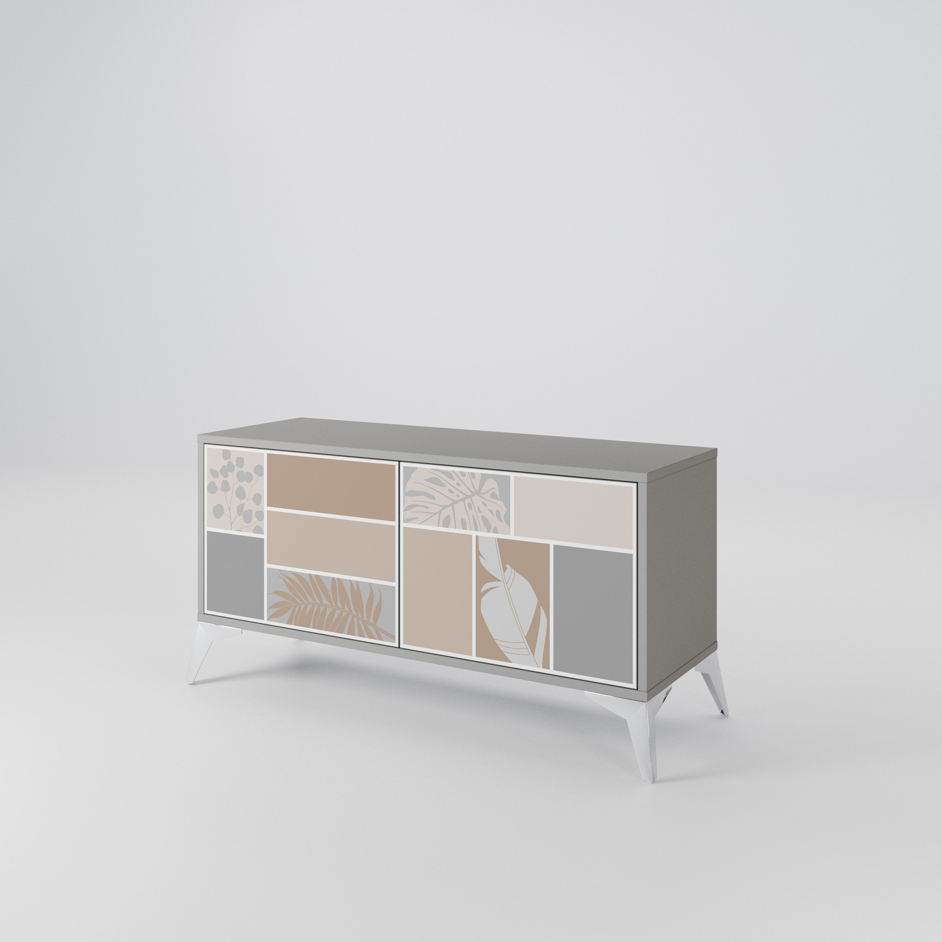 TROPICAL SHAPES Compact 2-Door TV Cabinet