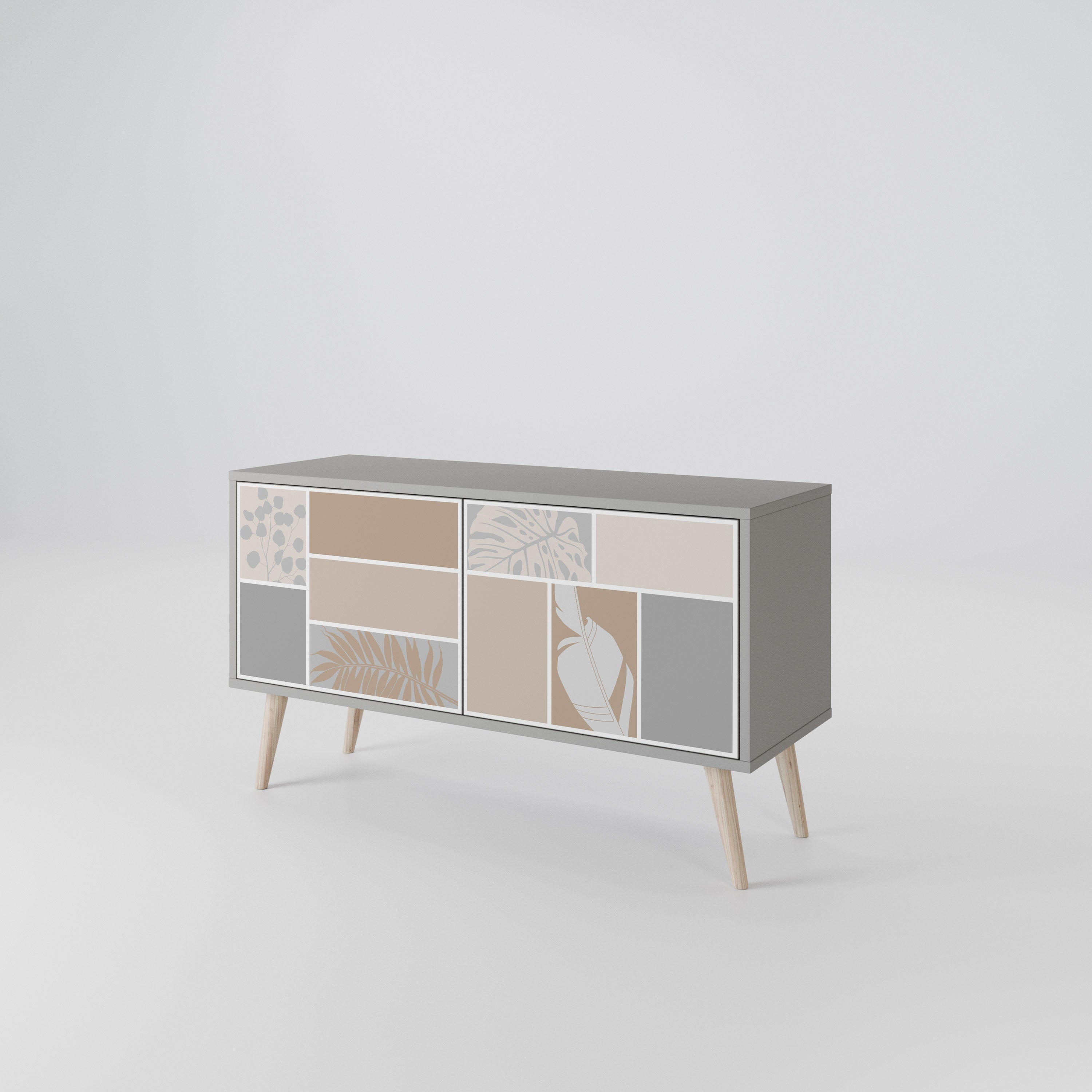 TROPICAL SHAPES Compact 2-Door TV Cabinet