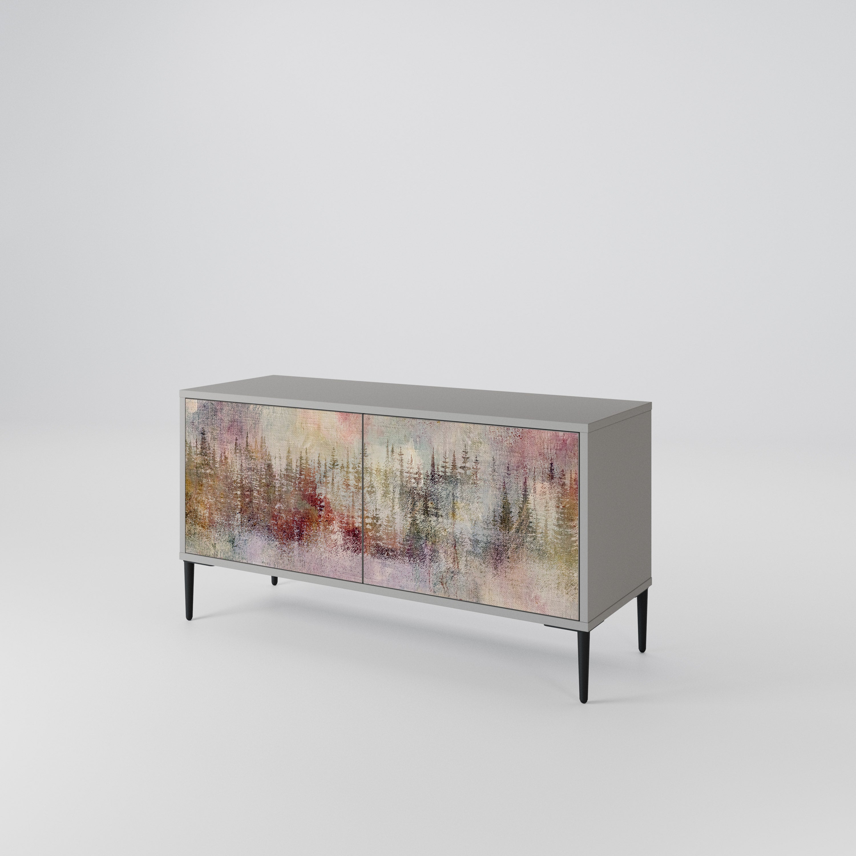 VEILED SUMMIT Compact 2-Door TV Cabinet