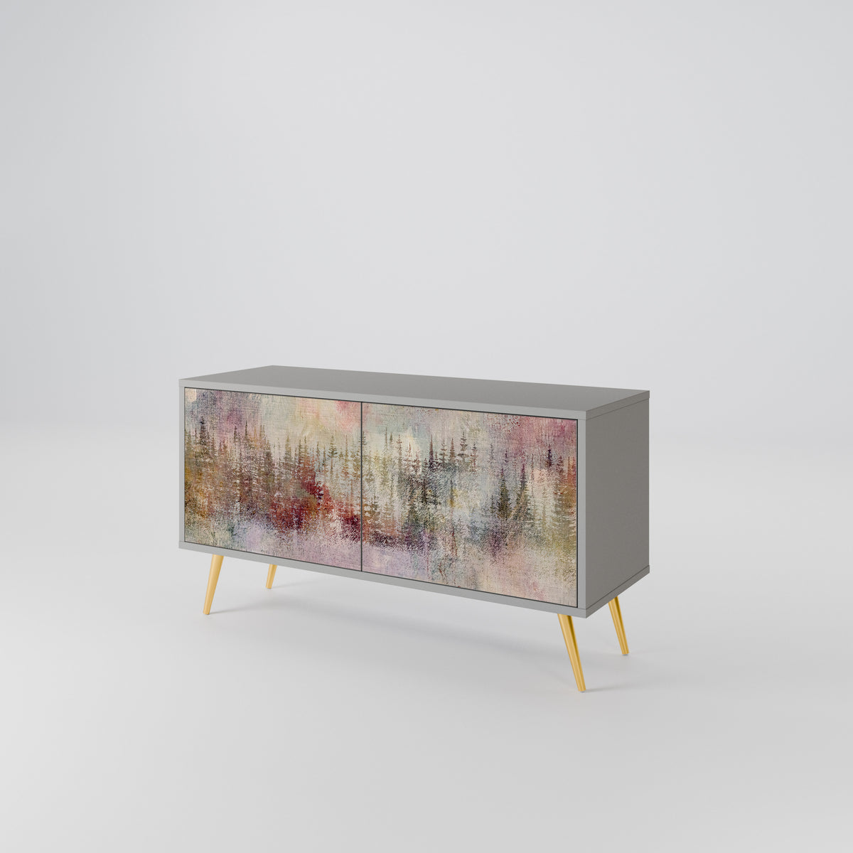 VEILED SUMMIT Compact 2-Door TV Cabinet