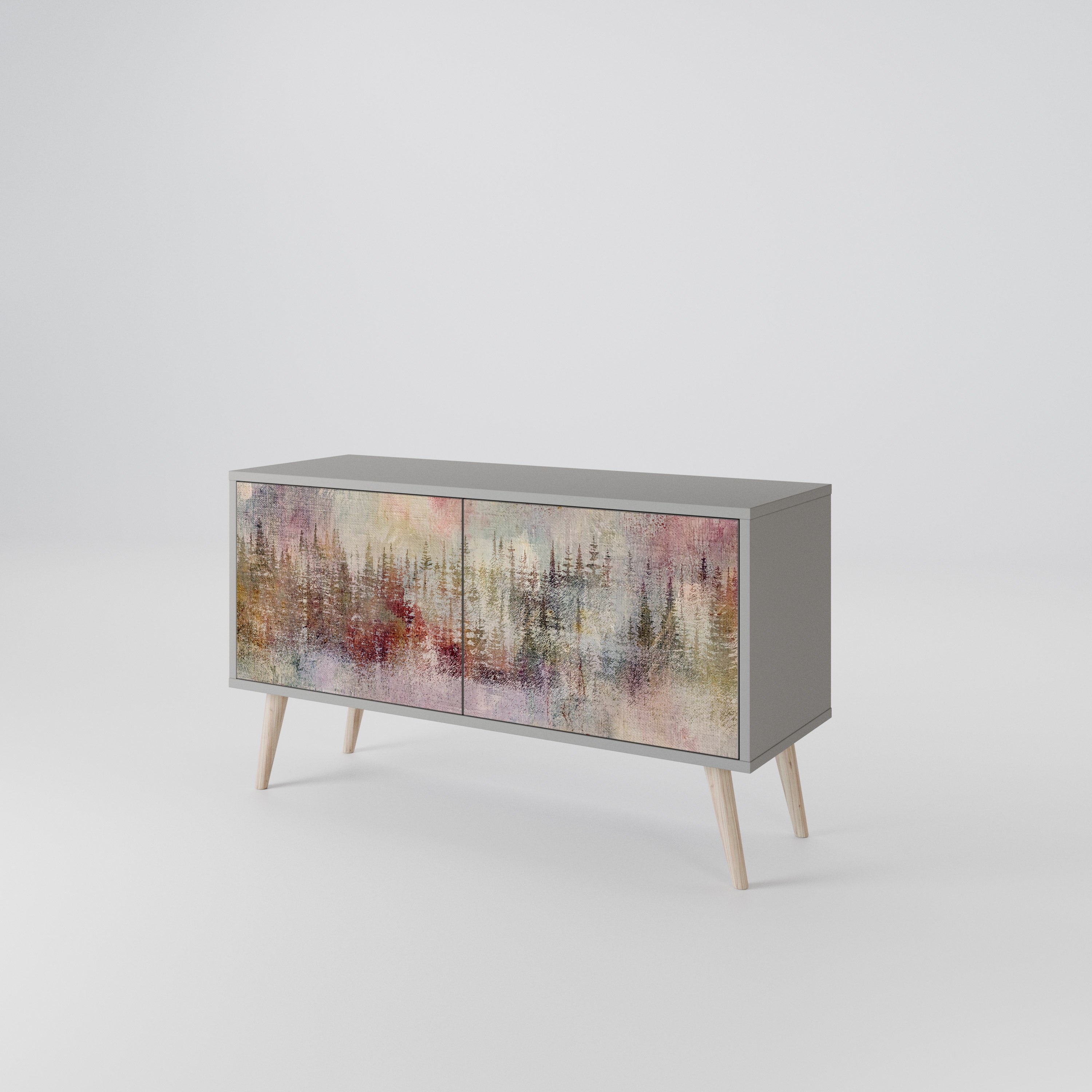 VEILED SUMMIT Compact 2-Door TV Cabinet