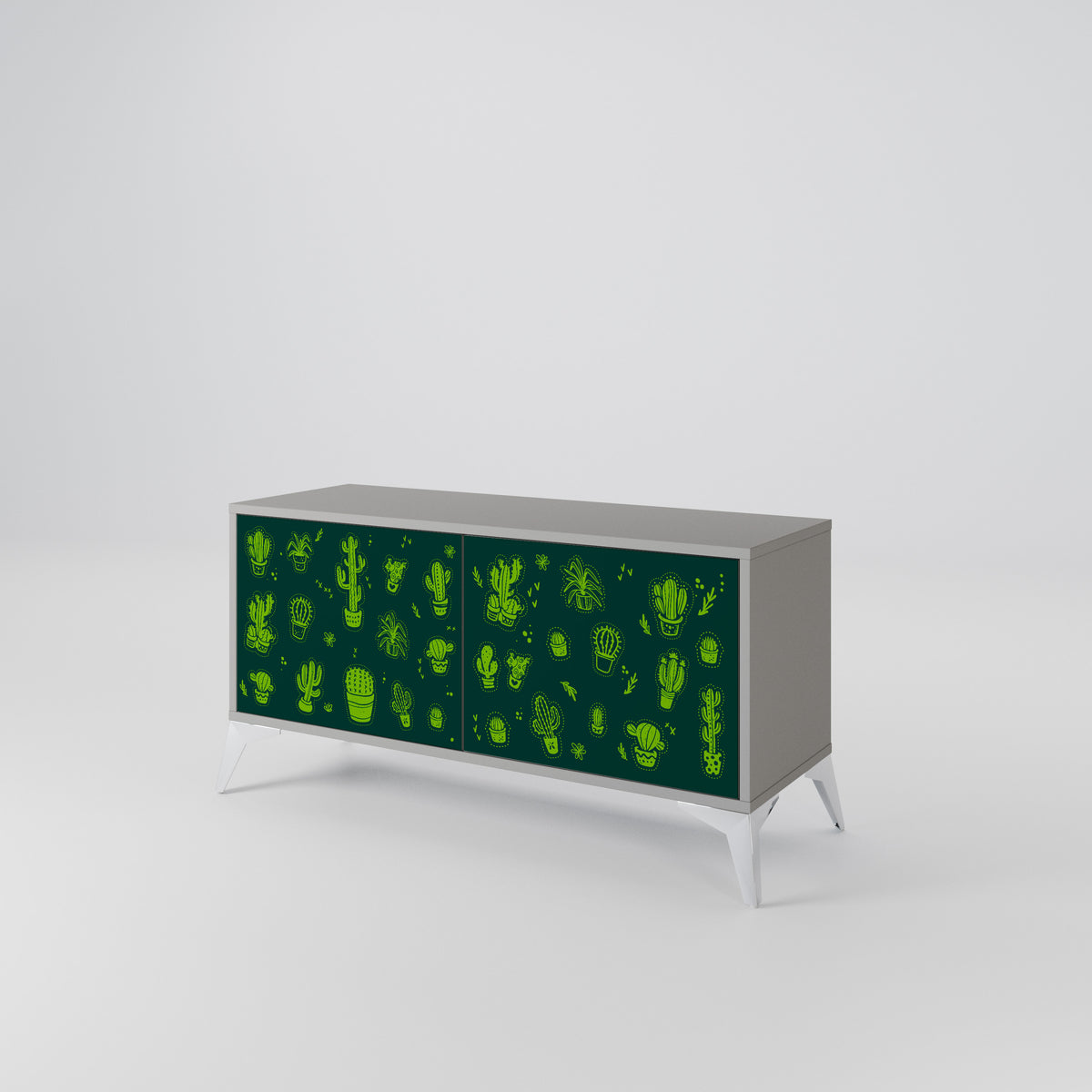 DESERT GREEN Compact 2-Door TV Cabinet