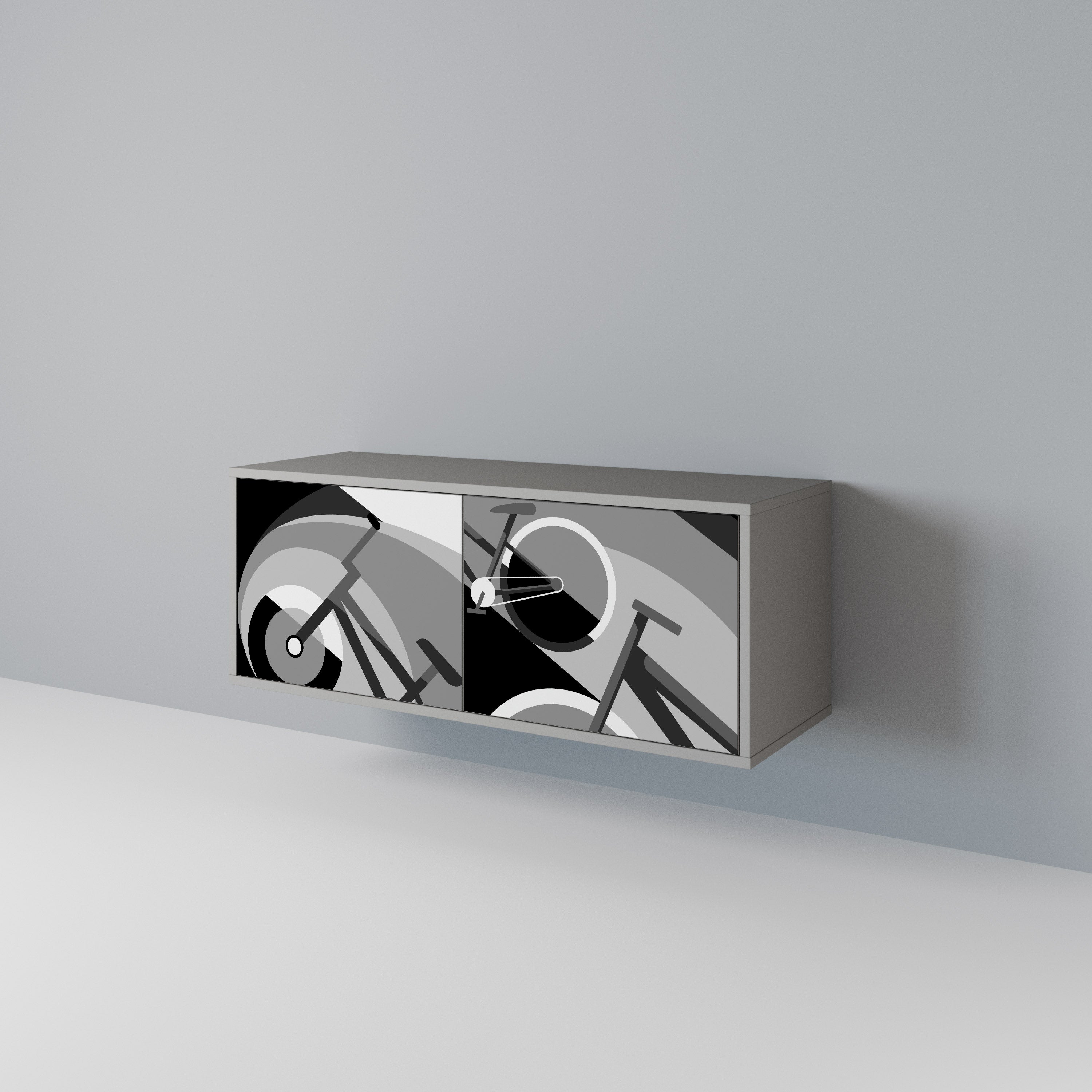 BIKE ENERGY Compact 2-Door TV Cabinet