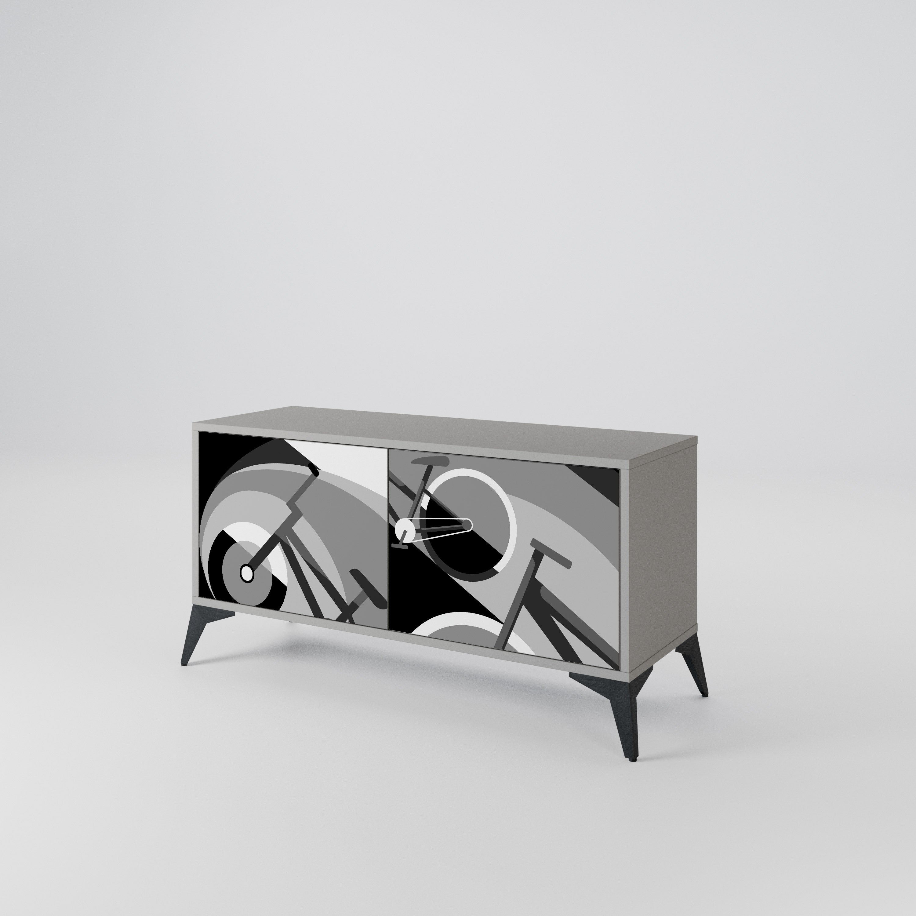BIKE ENERGY Compact 2-Door TV Cabinet