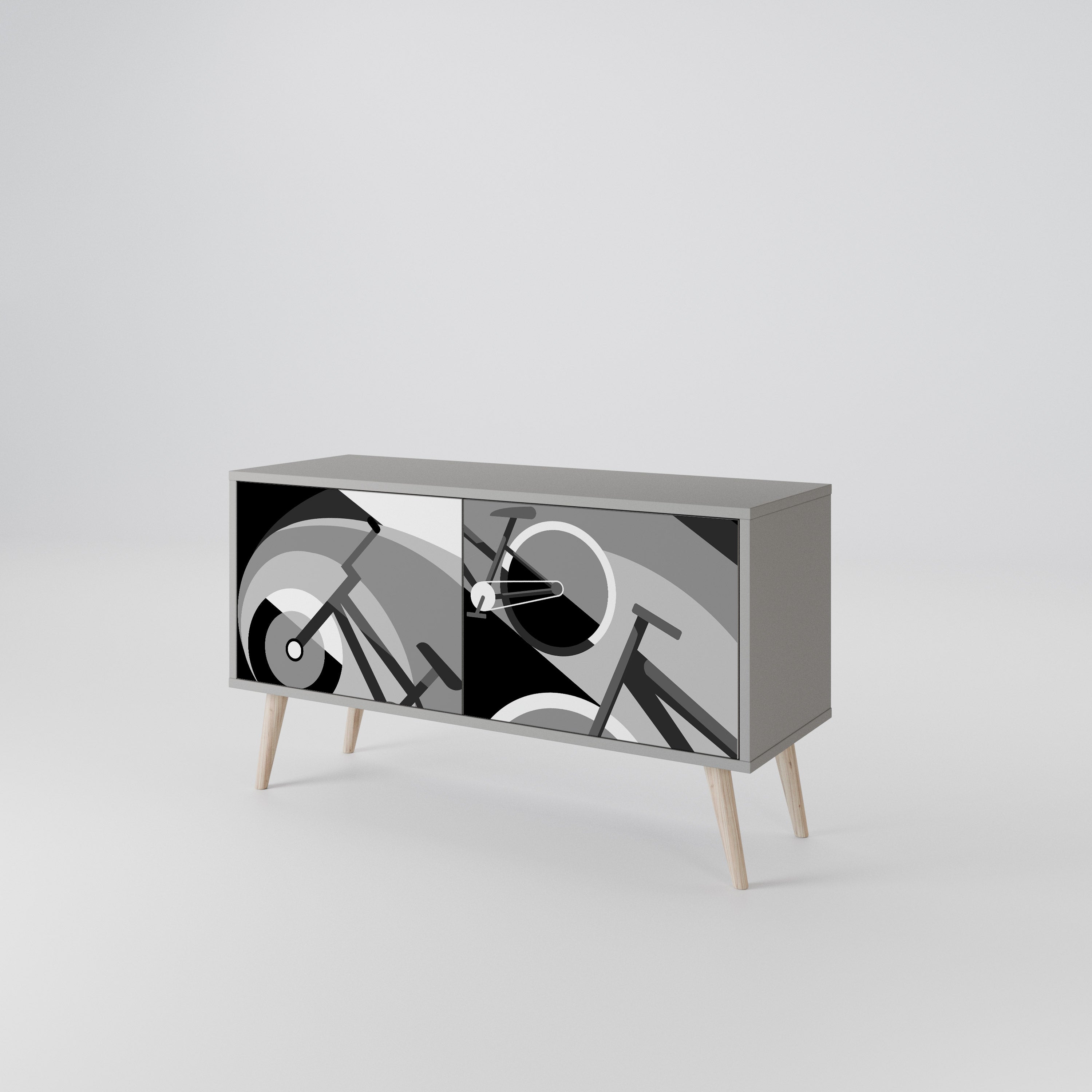 BIKE ENERGY Compact 2-Door TV Cabinet