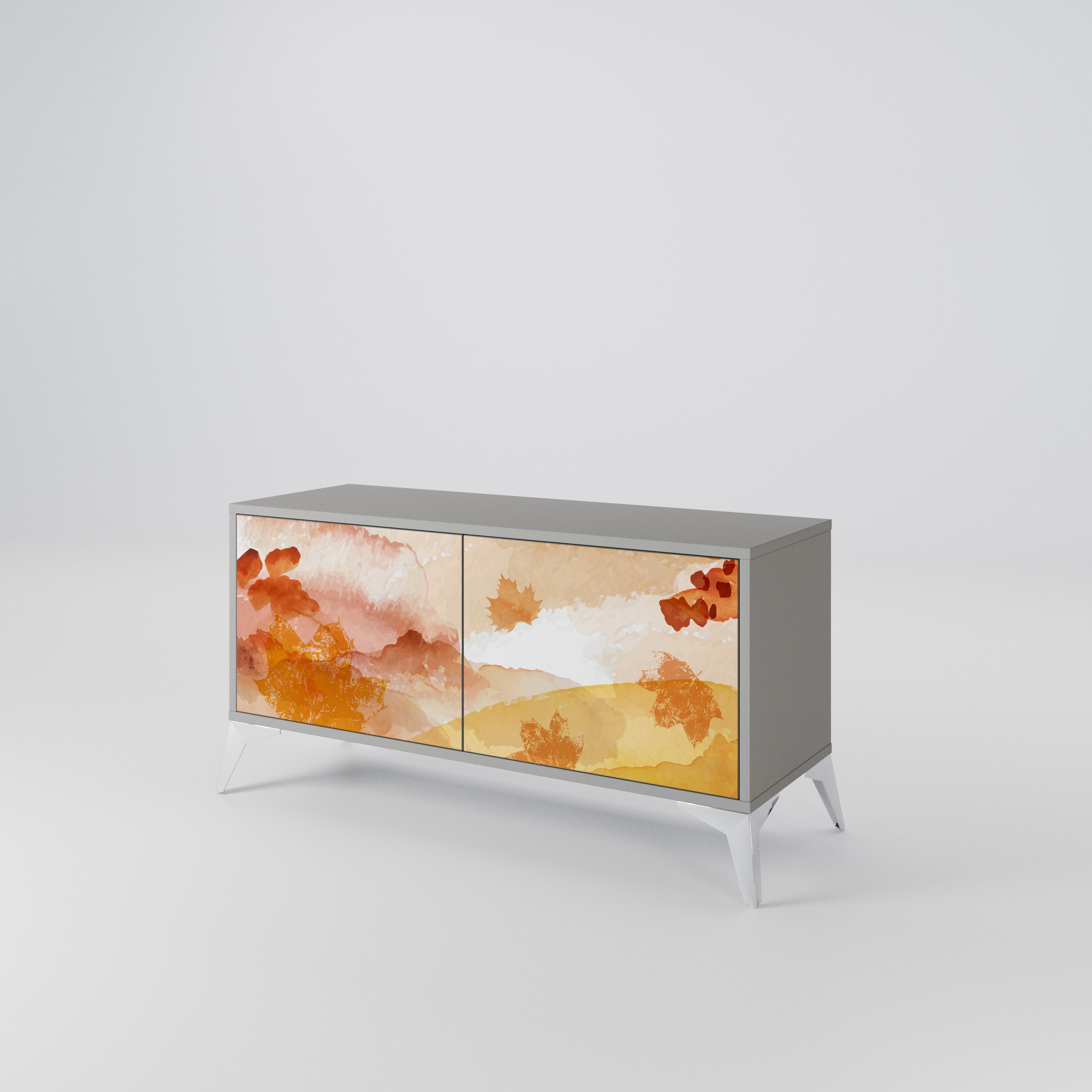 TRACES OF AUTUMN Compact 2-Door TV Cabinet