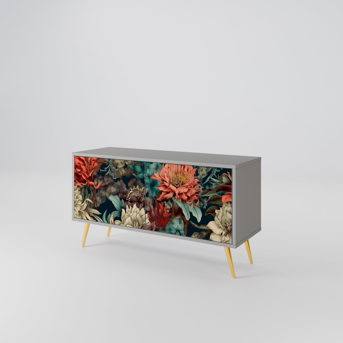 SPROUTING GRACE Compact 2-Door TV Cabinet