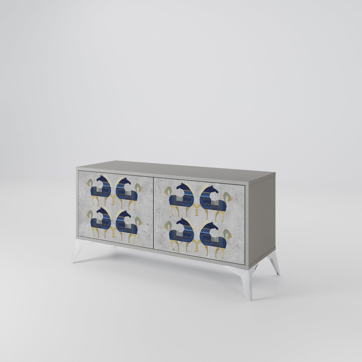 MAJESTIC STEED Compact 2-Door TV Cabinet