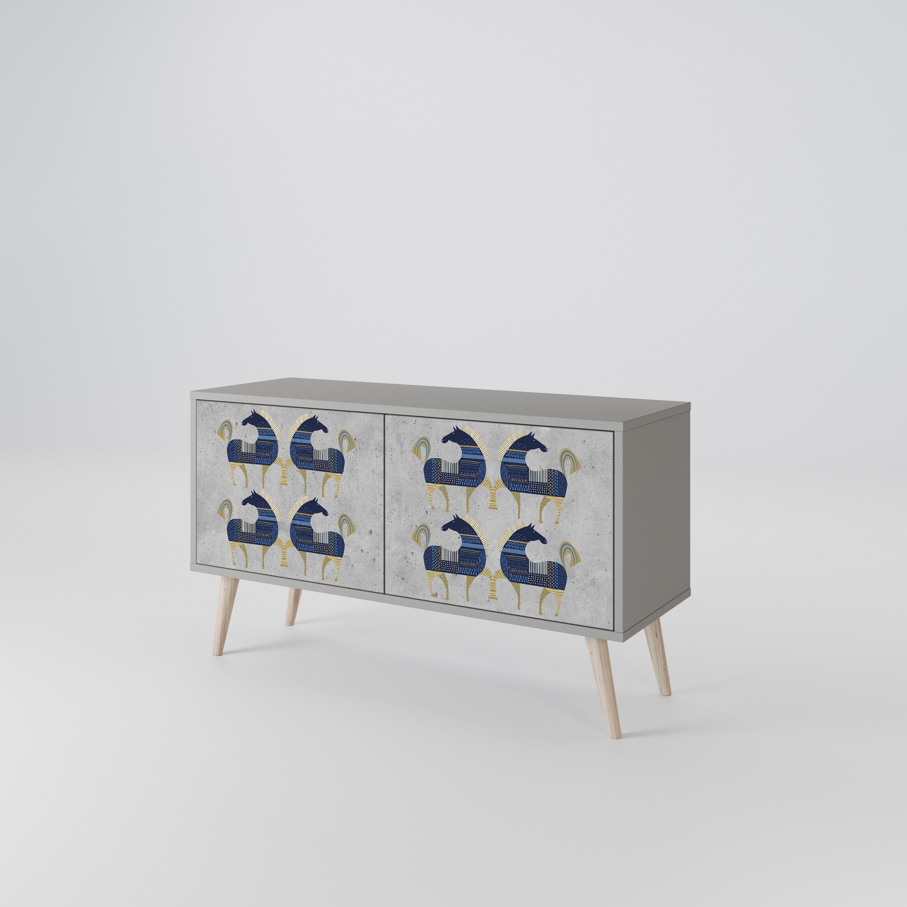 MAJESTIC STEED Compact 2-Door TV Cabinet