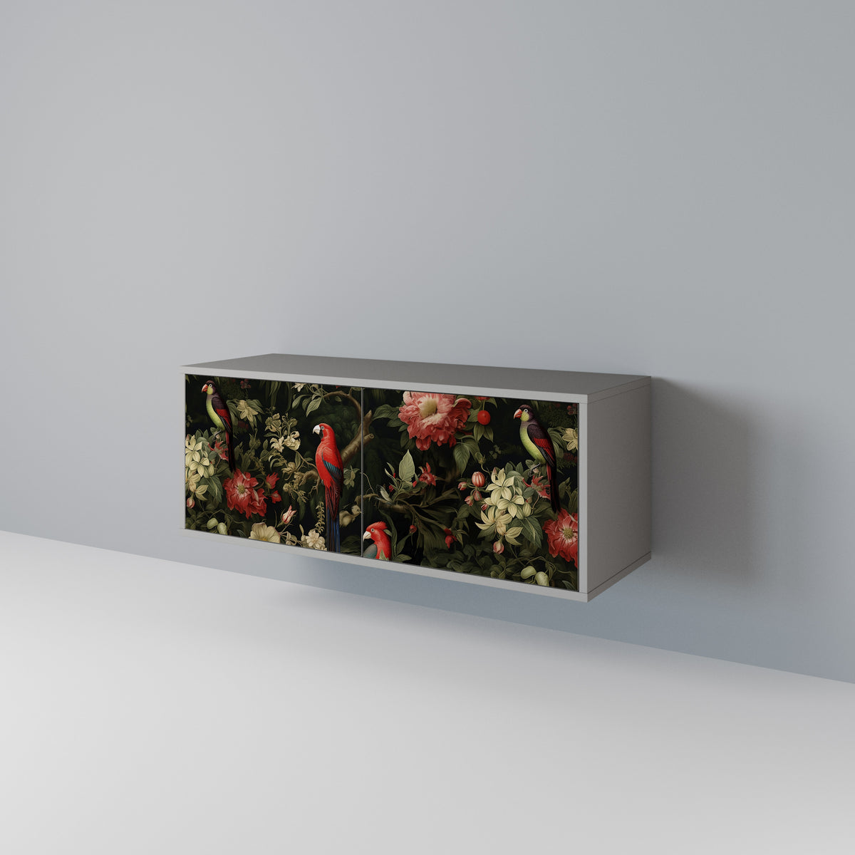AVIAN GREENERY Compact 2-Door TV Cabinet