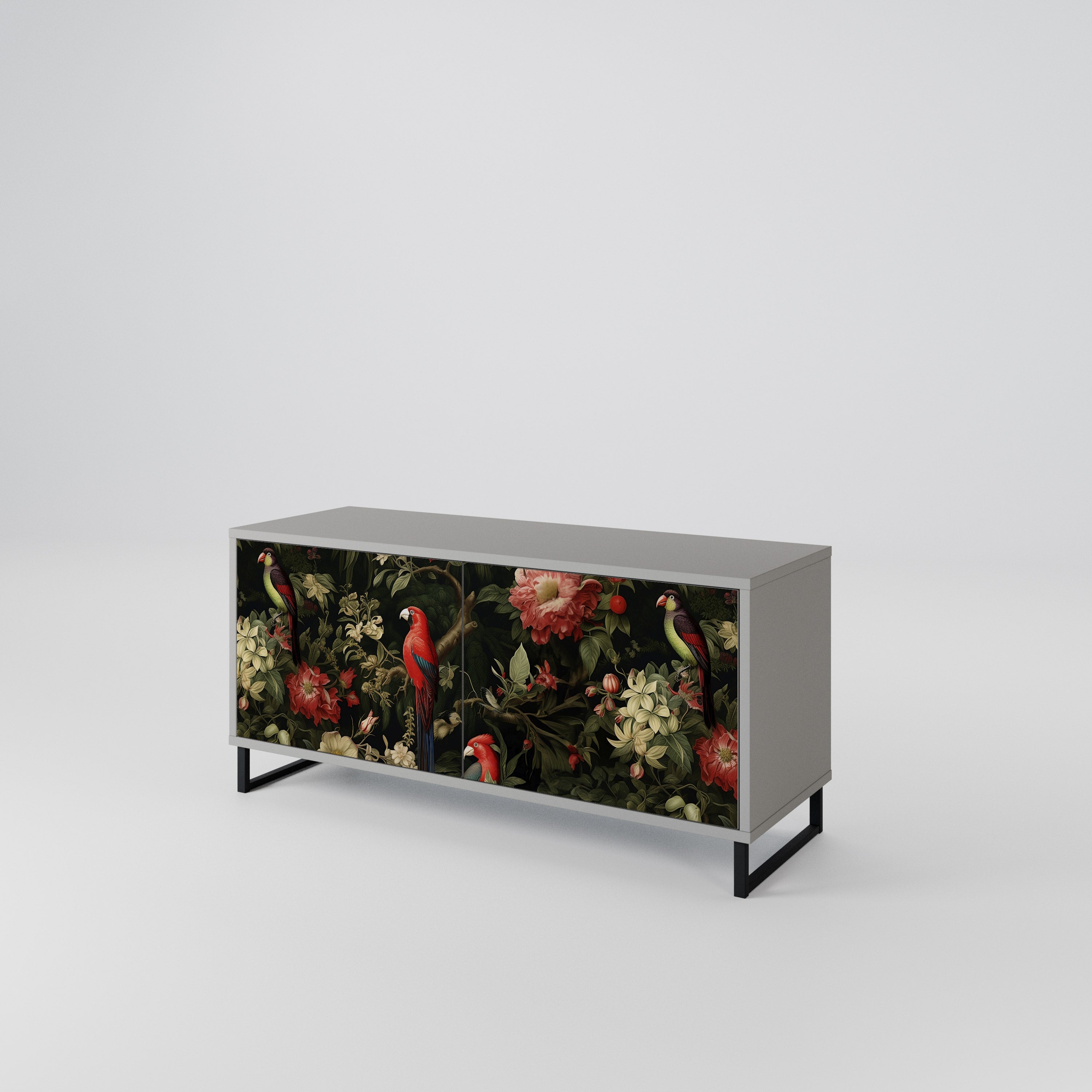 AVIAN GREENERY Compact 2-Door TV Cabinet