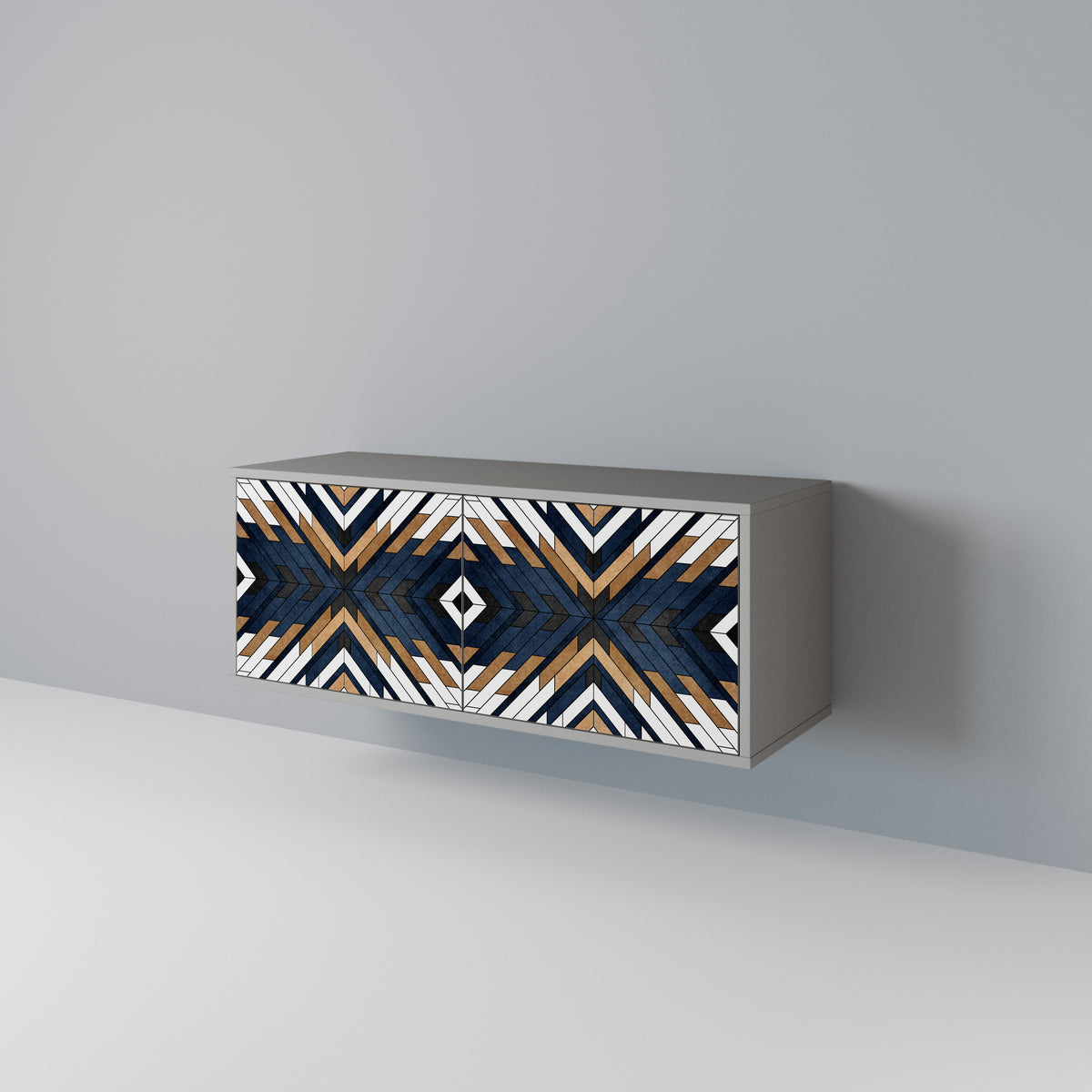 ARTFUL GEOMETRY Kompaktes 2-türiges TV-Lowboard