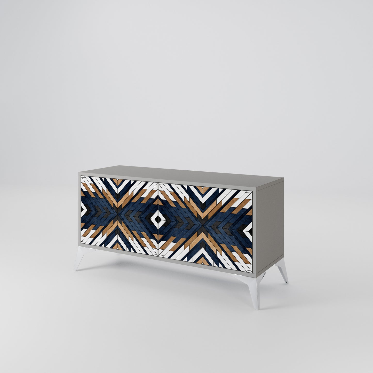 ARTFUL GEOMETRY Kompaktes 2-türiges TV-Lowboard