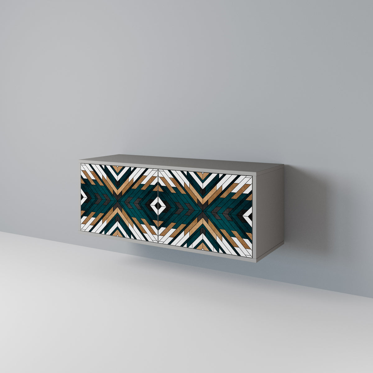 ARTISTIC GEOMETRY Kompaktes 2-türiges TV-Lowboard