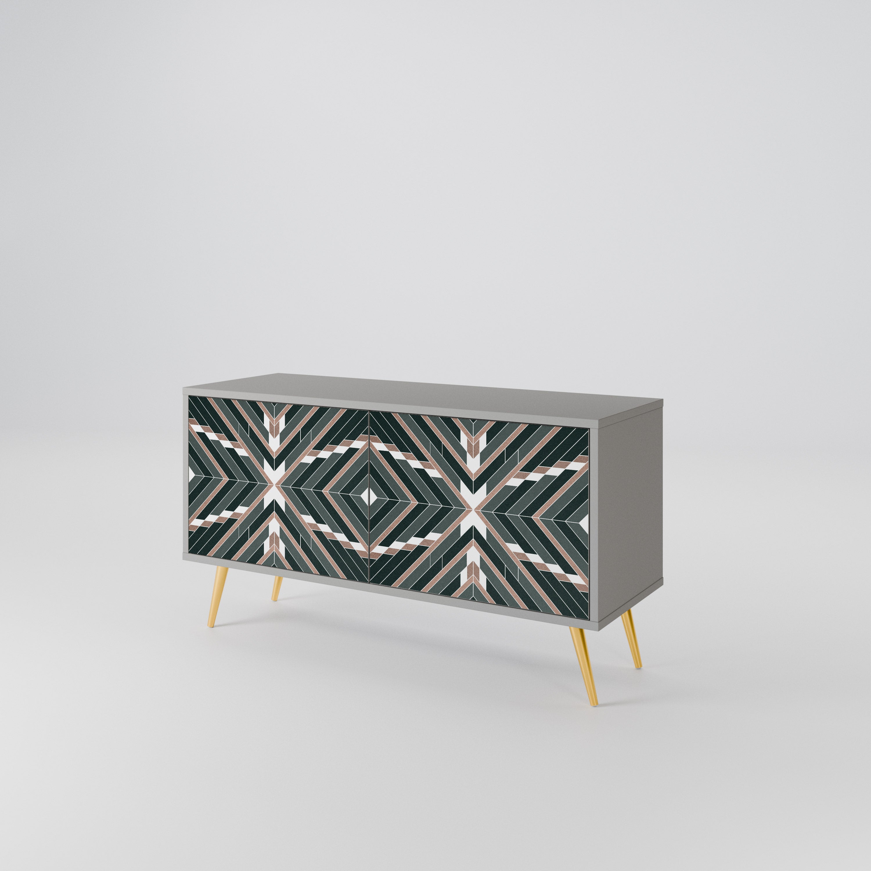 DIMENSION DELIGHTS Compact 2-Door TV Cabinet