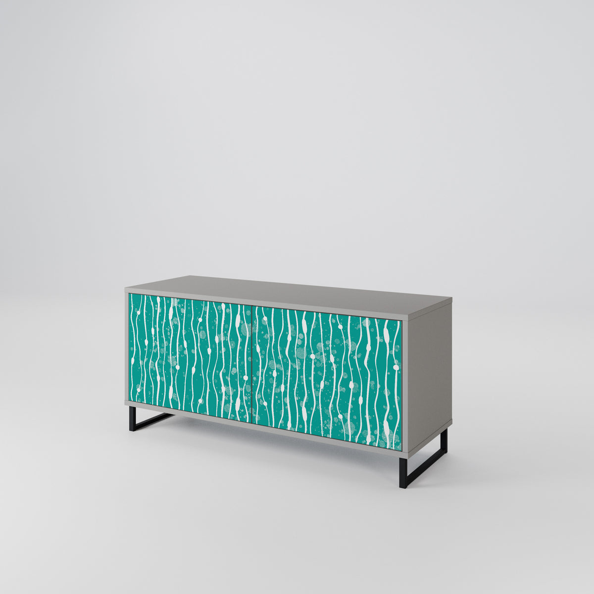 TURQUOISE RAIN Kompaktes 2-türiges TV-Lowboard