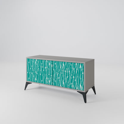 TURQUOISE RAIN Kompaktes 2-türiges TV-Lowboard