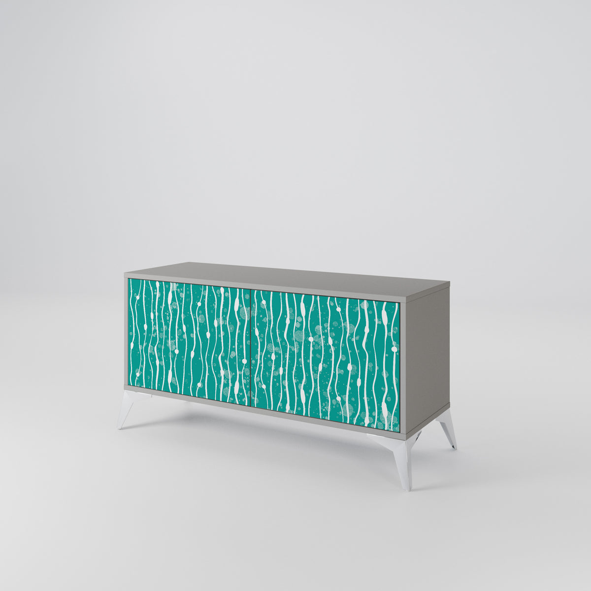 TURQUOISE RAIN Kompaktes 2-türiges TV-Lowboard