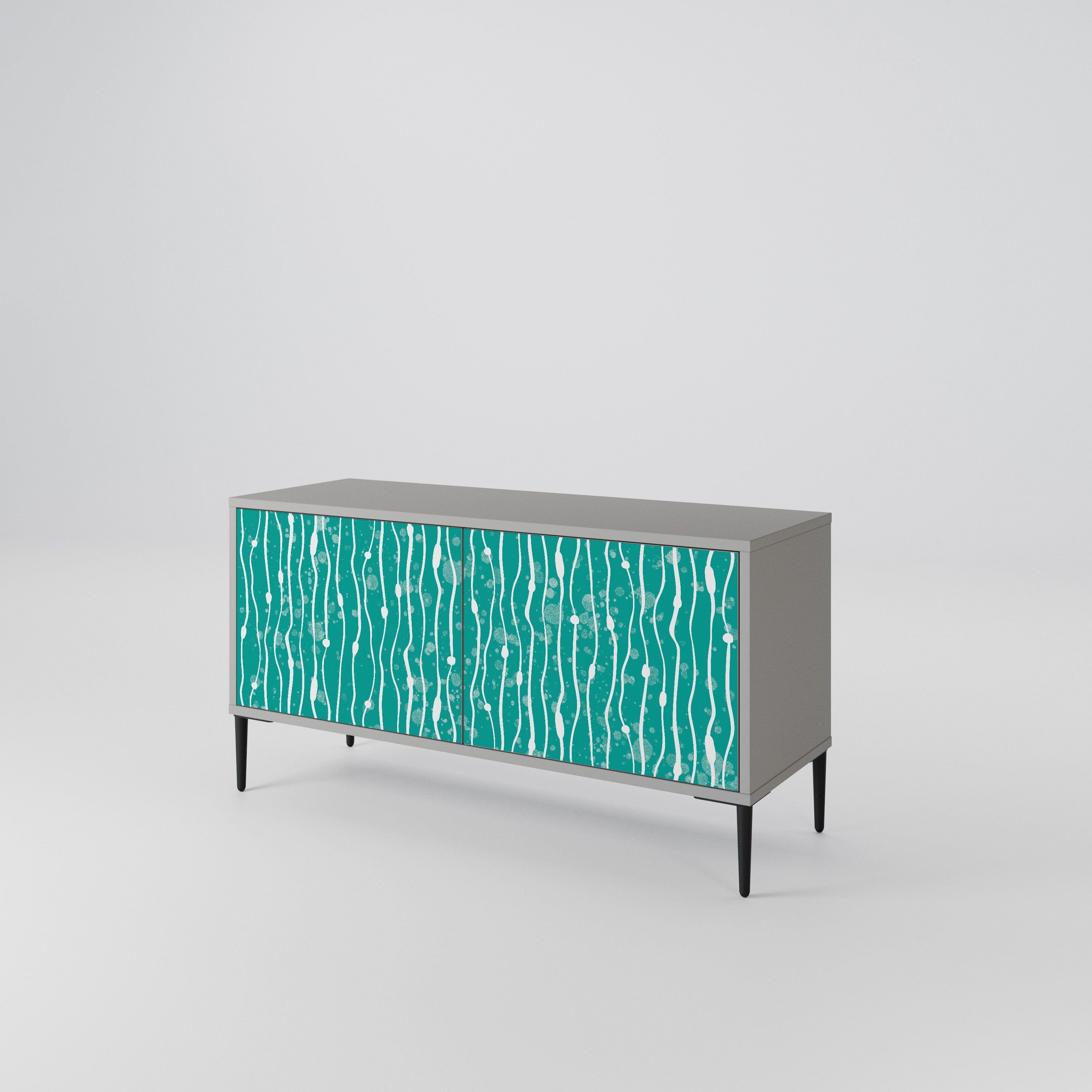 TURQUOISE RAIN Compact 2-Door TV Cabinet