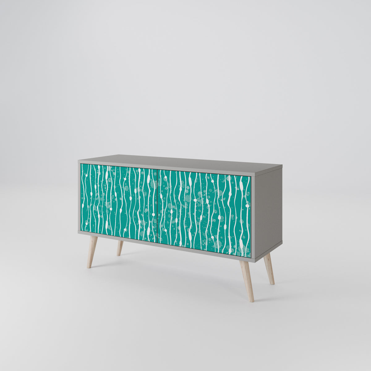 TURQUOISE RAIN Kompaktes 2-türiges TV-Lowboard