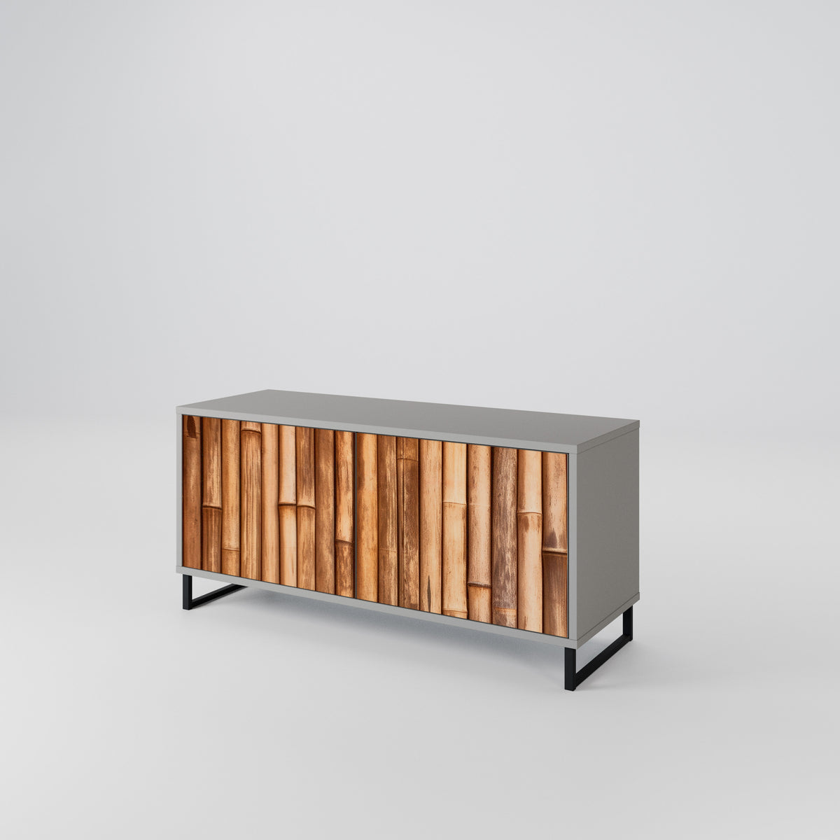 NATURAL WOOD Kompaktes 2-türiges TV-Lowboard